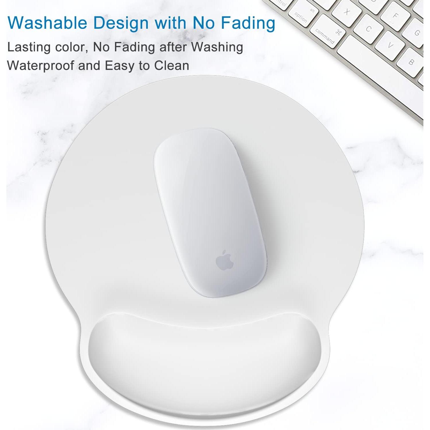 Alfombrilla de Ratón Ergonómica ITNRSIIET - Paquete de 4, Blanca