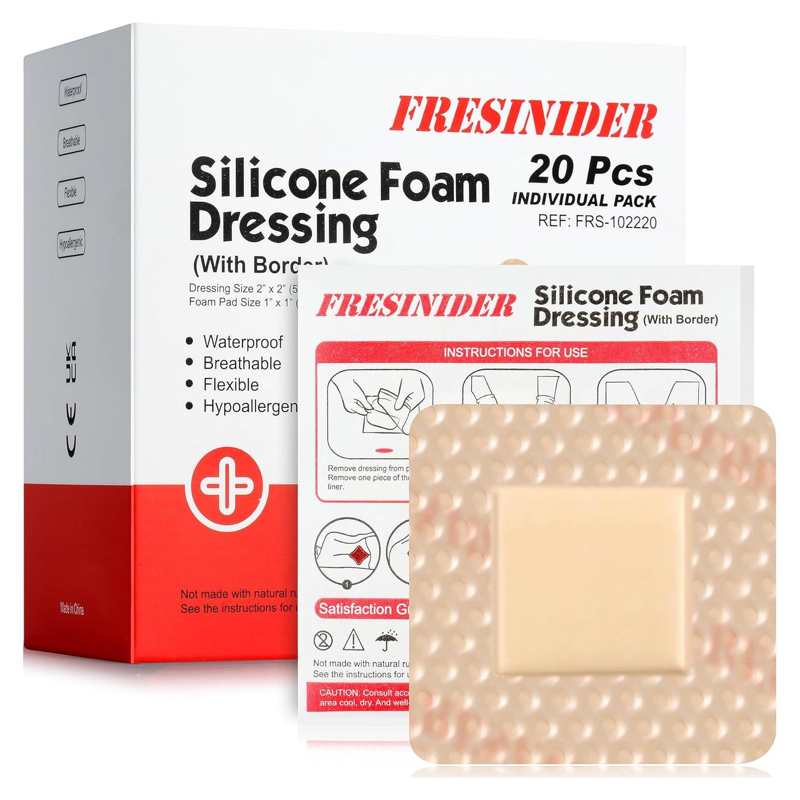 Venda de Espuma de Silicona FRESINIDER - 20 Unidades 5x5 cm