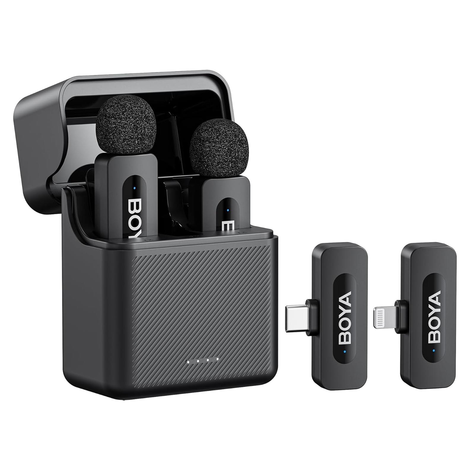 Micrófono Inalámbrico Boya BY-V3 Combo USB-C/Lightning 36H