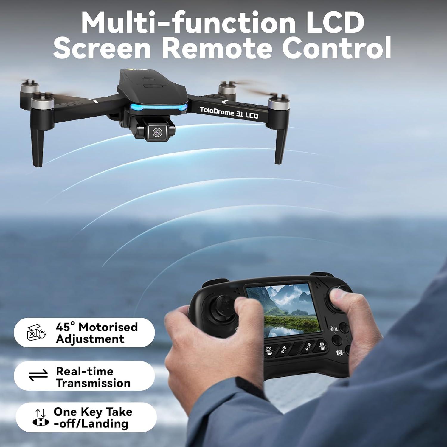 Drone Toladrone TD31LCD con Cámara Ajustable y Control Remoto