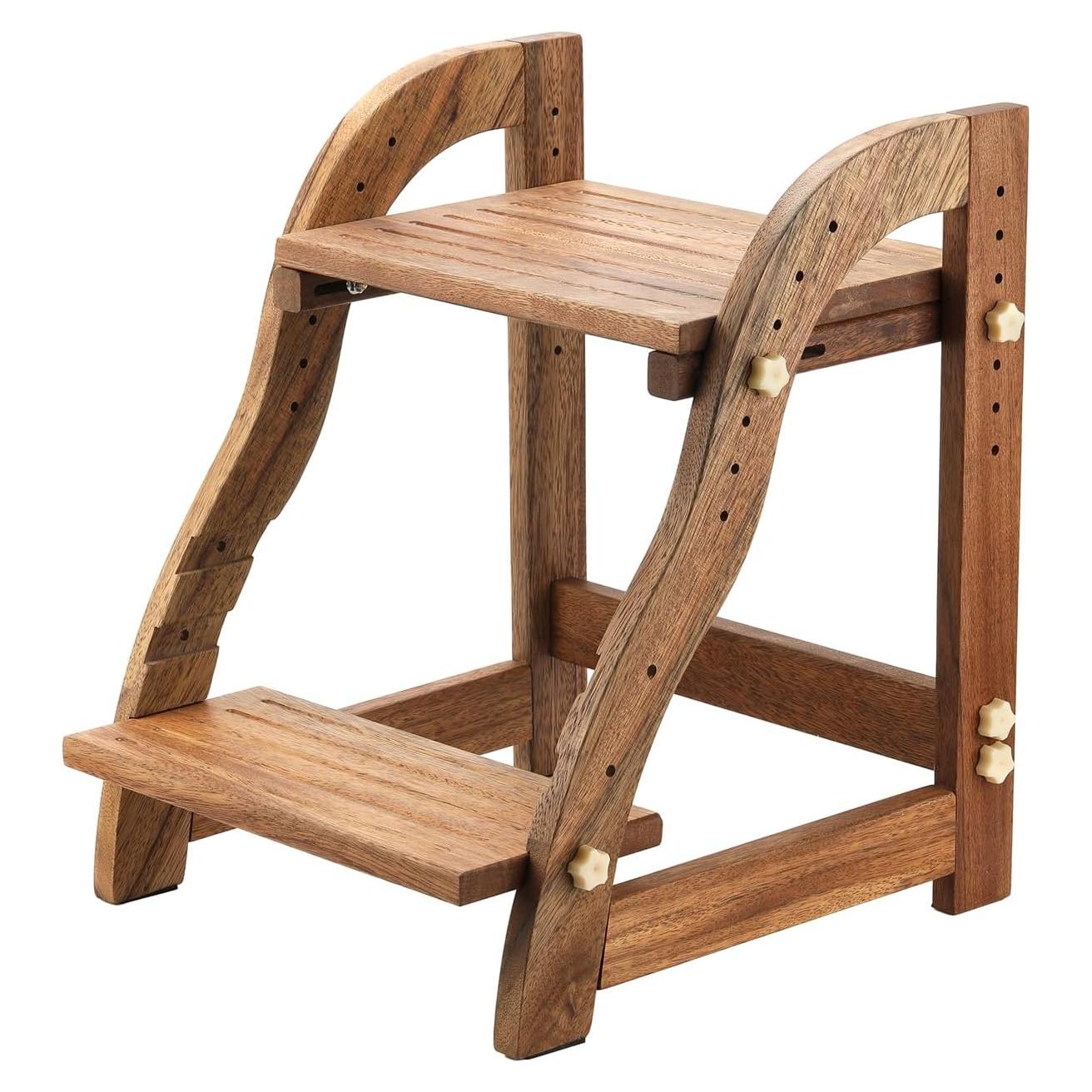 Taburete Ajustable de Madera AIMOADO para Niños y Adultos