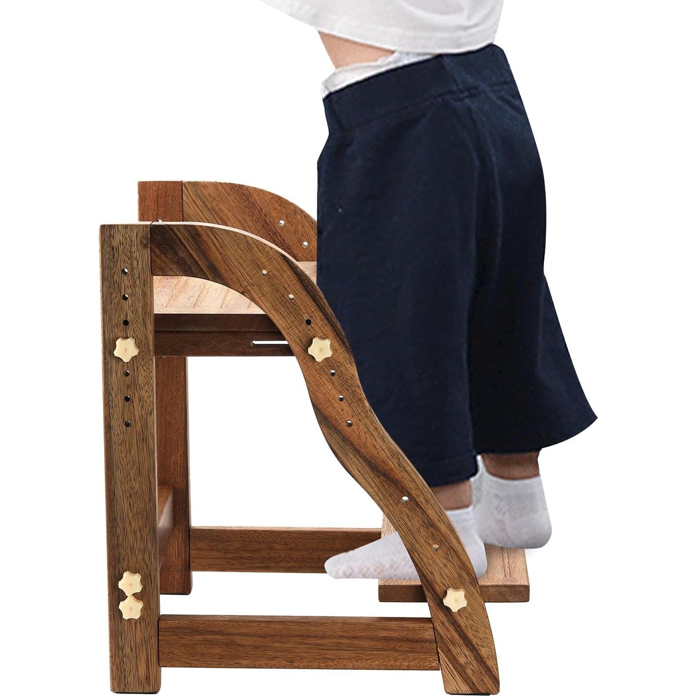 Taburete Ajustable de Madera AIMOADO para Niños y Adultos