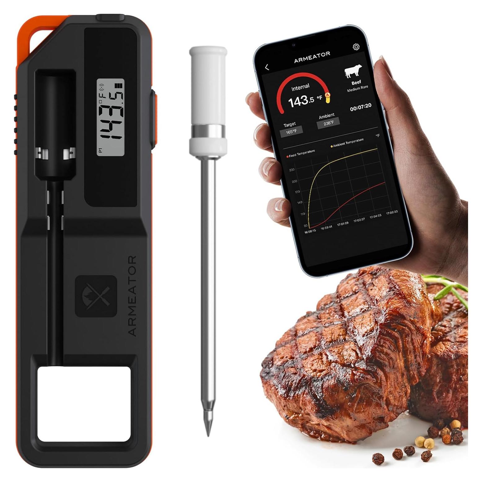 Termómetro de Carne Inalámbrico ARMEATOR A1 con App Bluetooth
