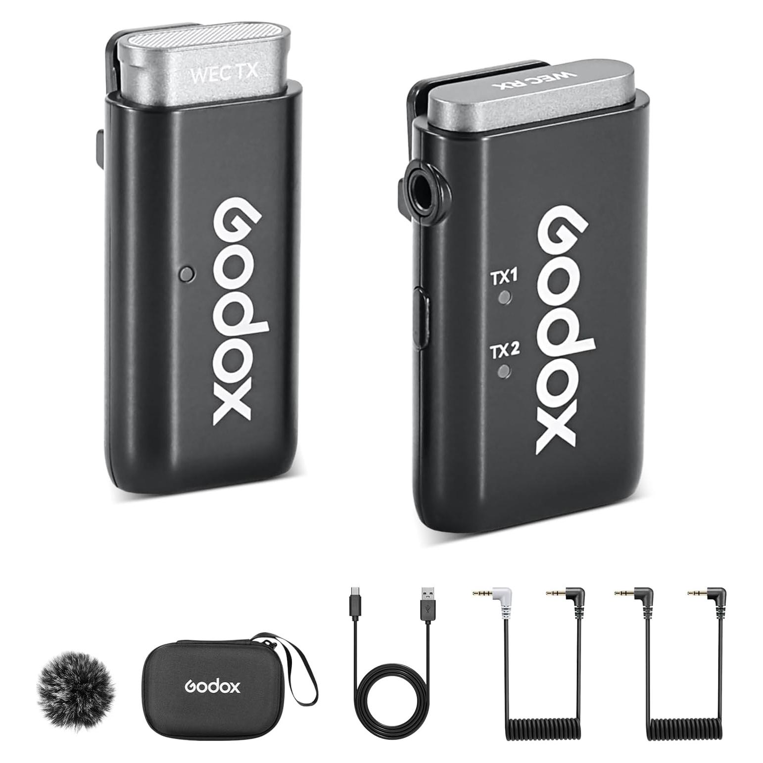 Micrófono Inalámbrico GODOX WEC Kit1 Lavalier 200m 8h Batería