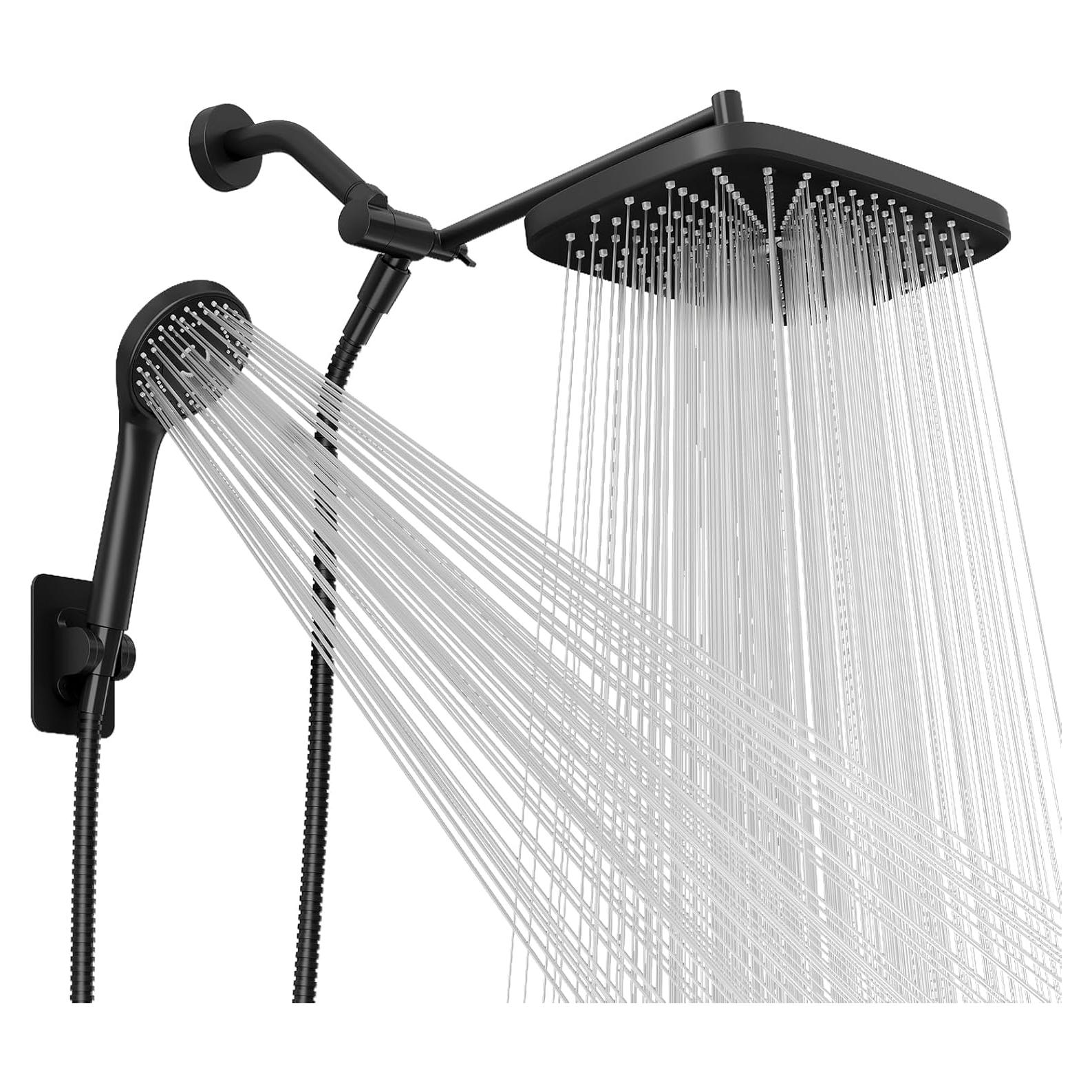 Cabezal de Ducha de Lluvia SeaCity 10" con 5 Modos y Brazo Ajustable