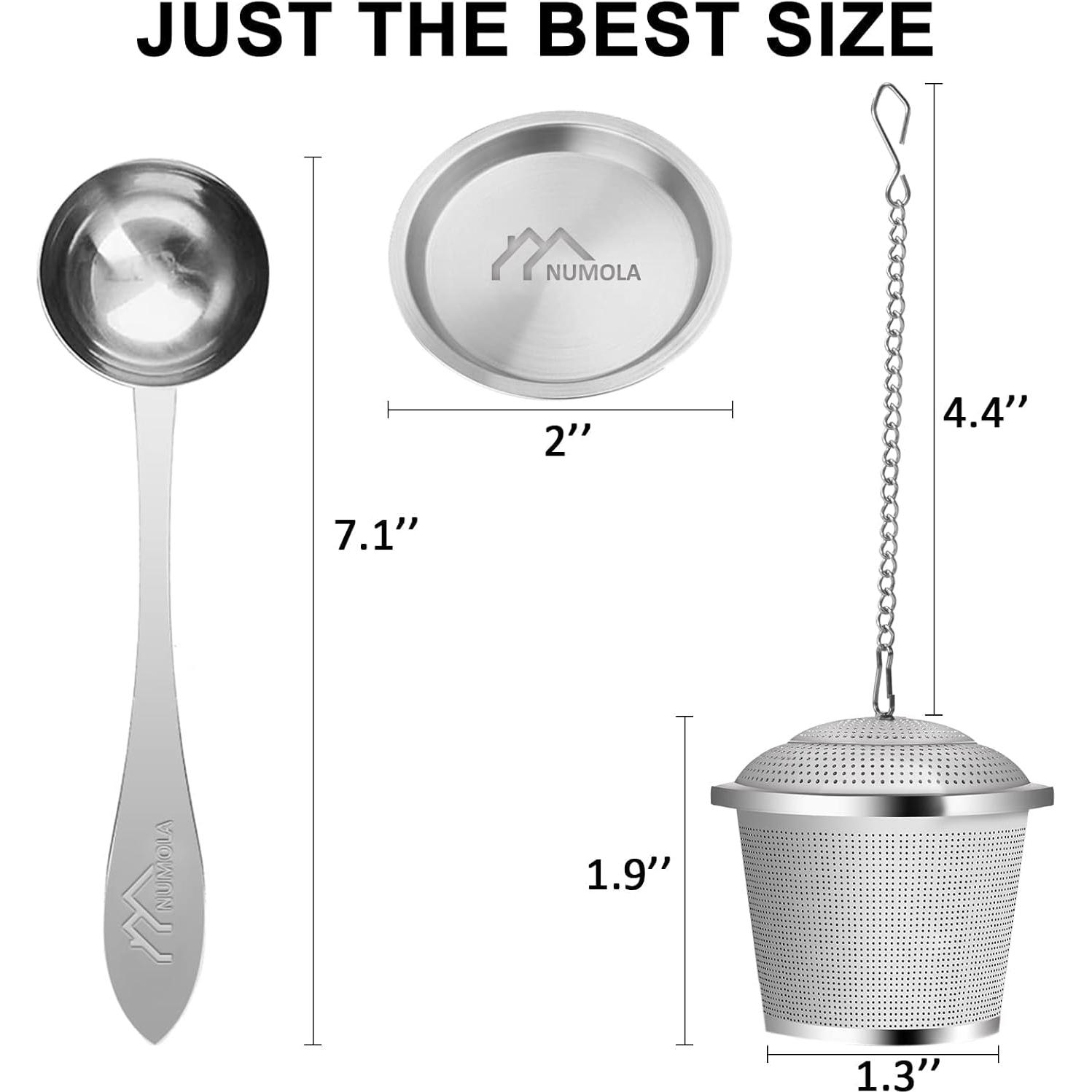 Infusor de Té Numola Acero Inoxidable con Cuchara y Bandejas