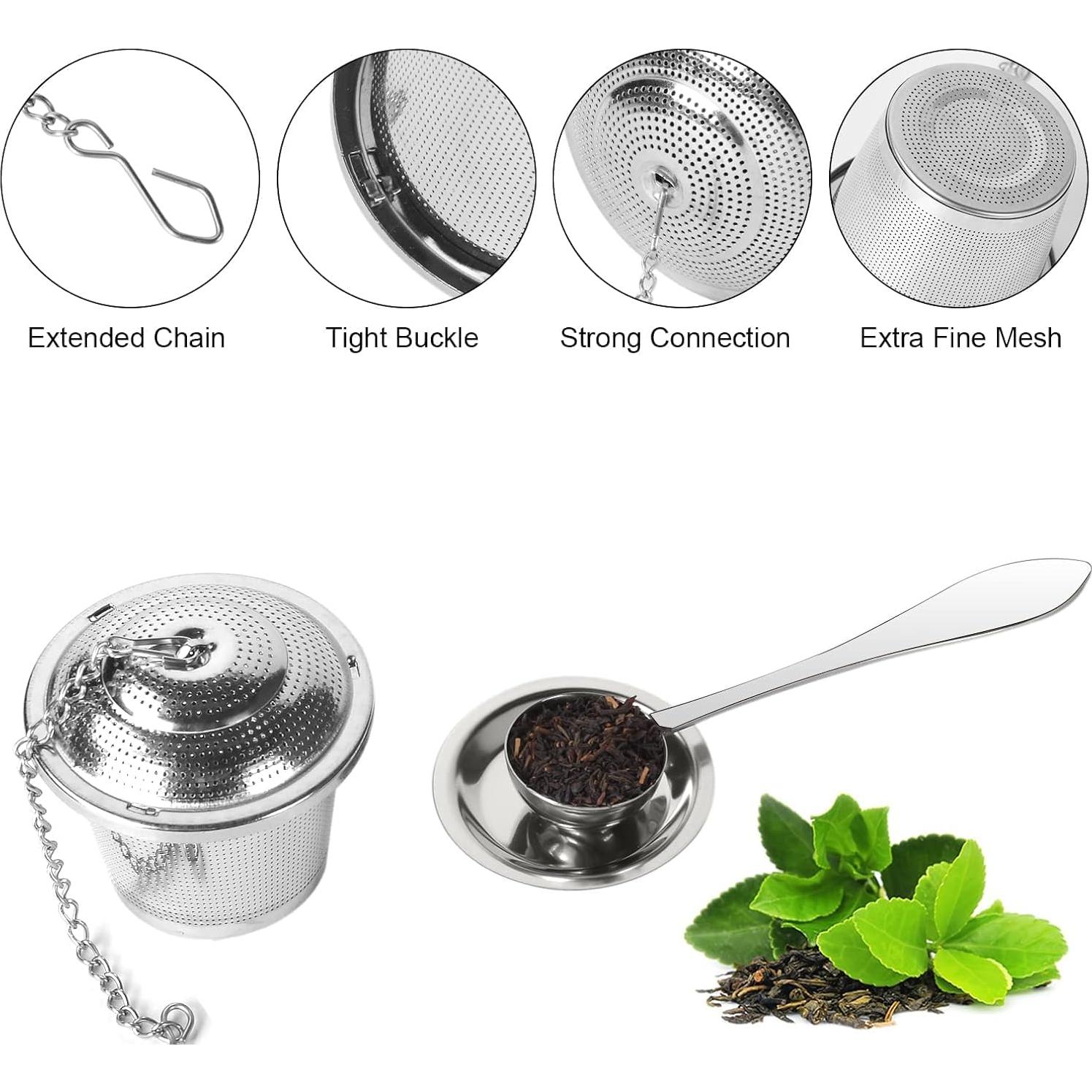 Infusor de Té Numola Acero Inoxidable con Cuchara y Bandejas