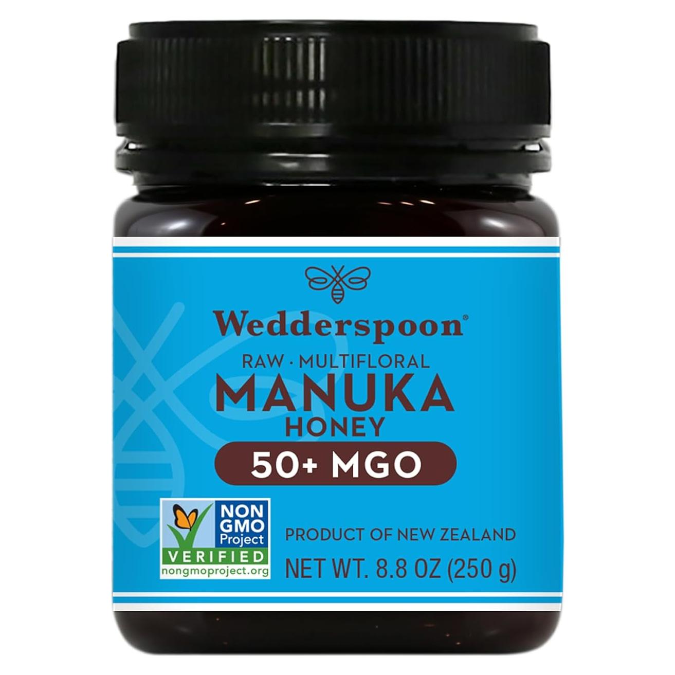 Miel de Manuka Cruda Wedderspoon 50+ MGO 250g Nueva Zelanda