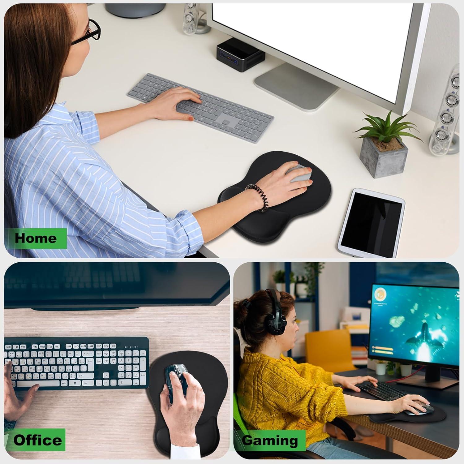 Alfombrilla de Ratón Ergonómica KINREEB con Soporte para Muñeca