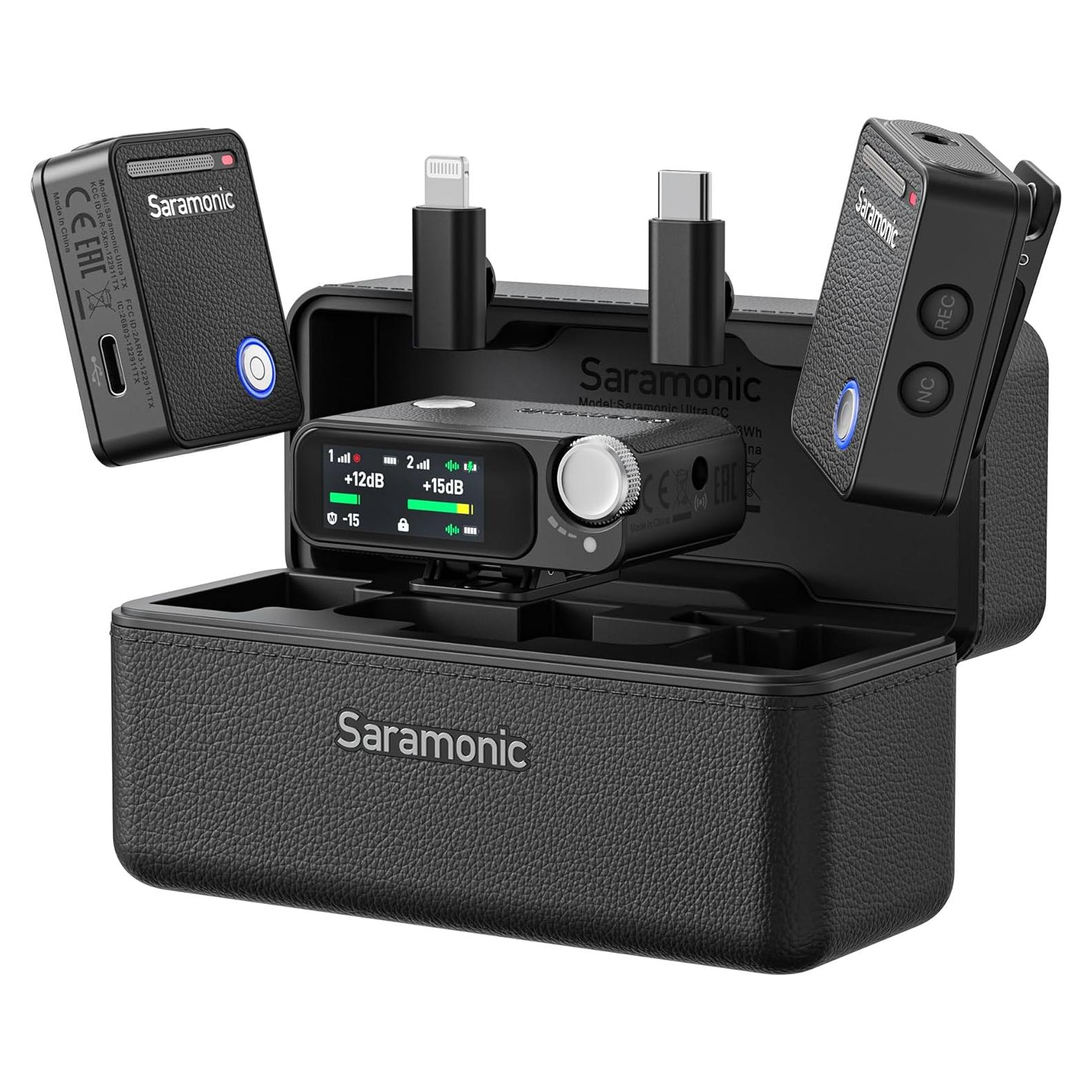 Micrófono Lavalier Inalámbrico Saramonic Ultra 01, 32-Bit Float, IPX5