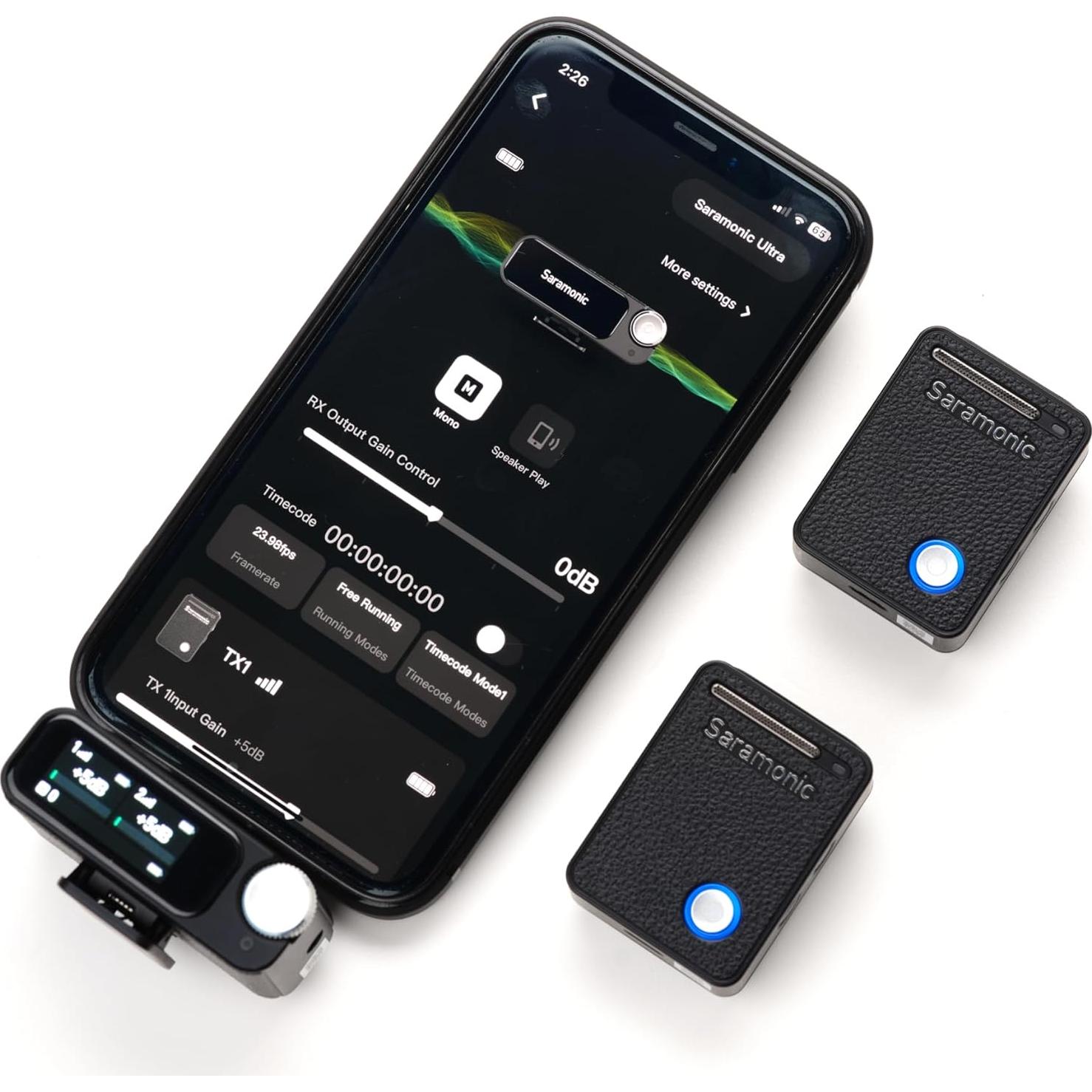 Micrófono Lavalier Inalámbrico Saramonic Ultra 01, 32-Bit Float, IPX5