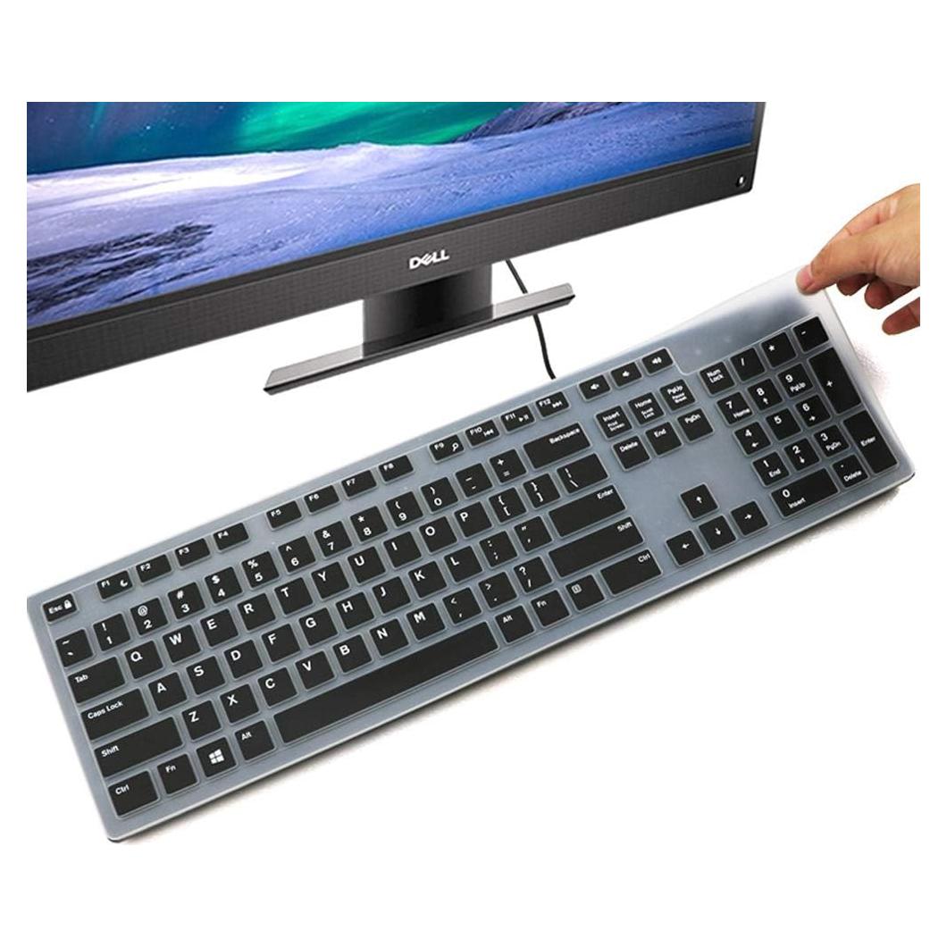 Cubierta de Teclado de Silicona para Dell KM636 y KB216 - Negro