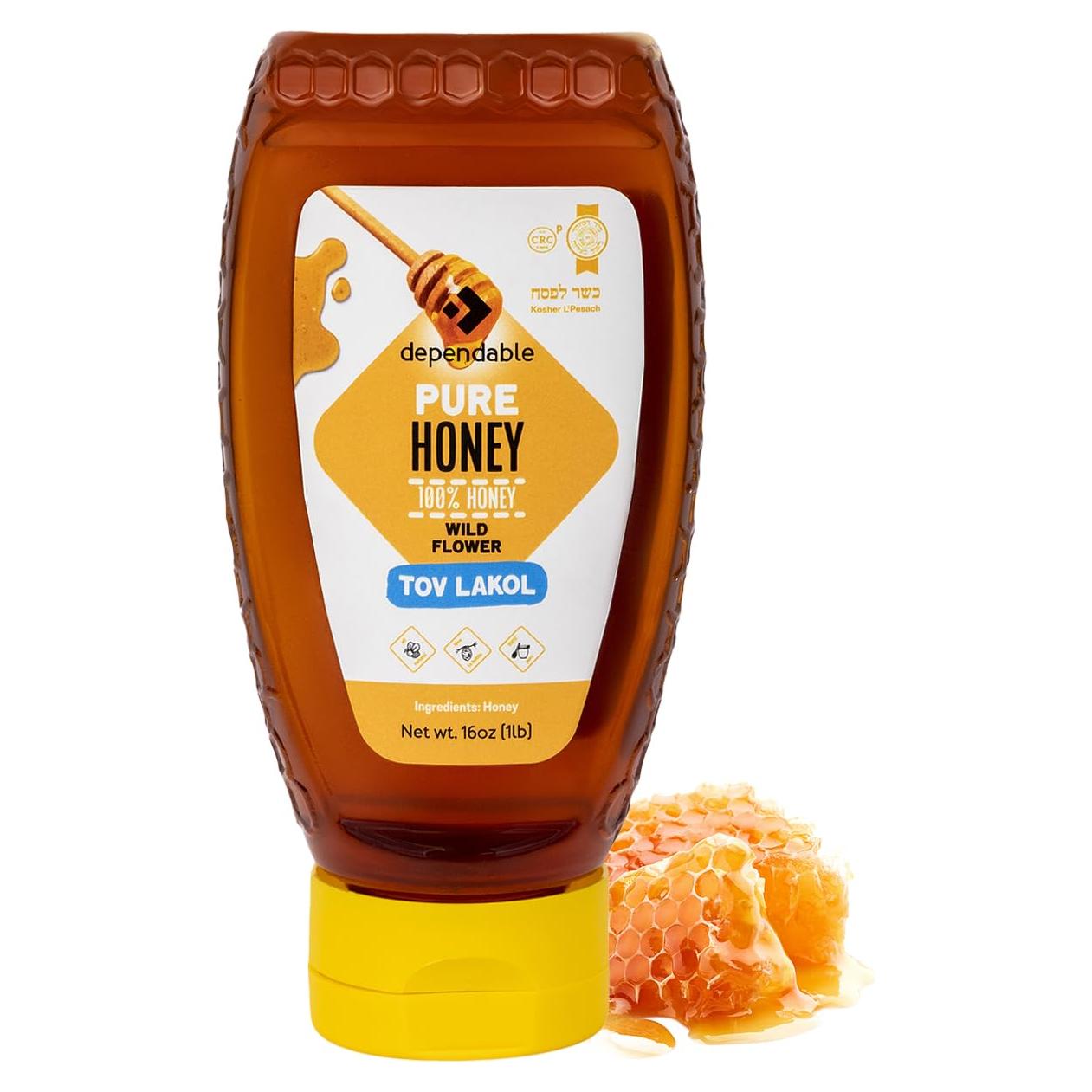 Miel Cruda 100% Pura Comida Confiable 450g de Flores Silvestres