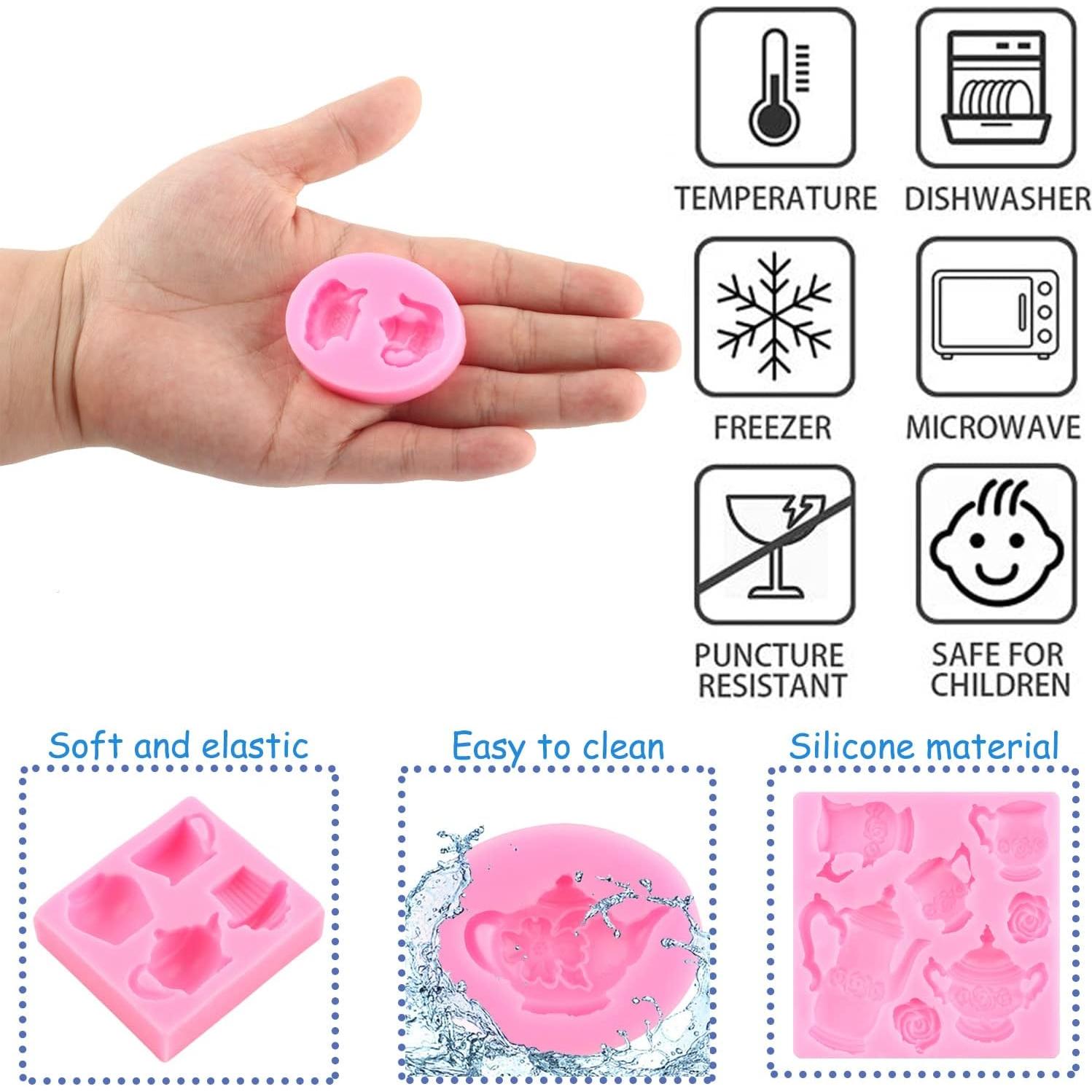 Set de 4 Moldes de Silicona para Pasteles Mujiang - Té de la Tarde