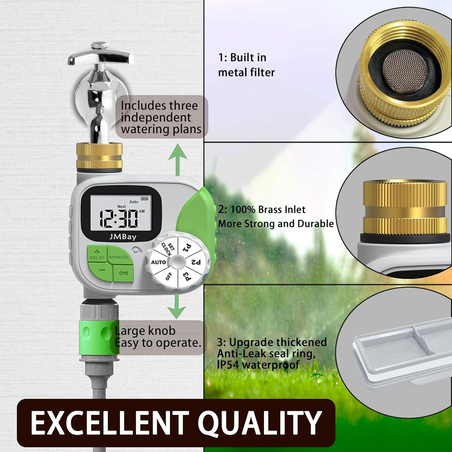 Temporizador de Riego JMBay 1 Zona Programable Impermeable