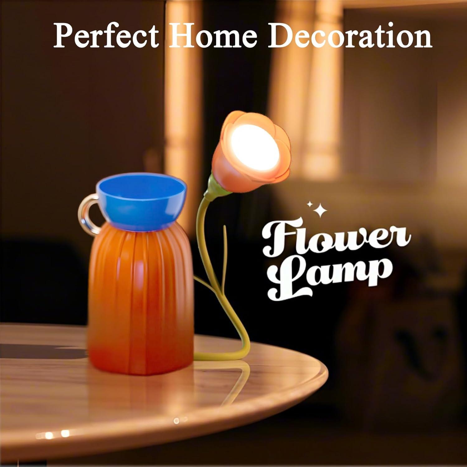 Luz de Libro Recargable Osuke con Jarrón Naranja y 3 Temperaturas