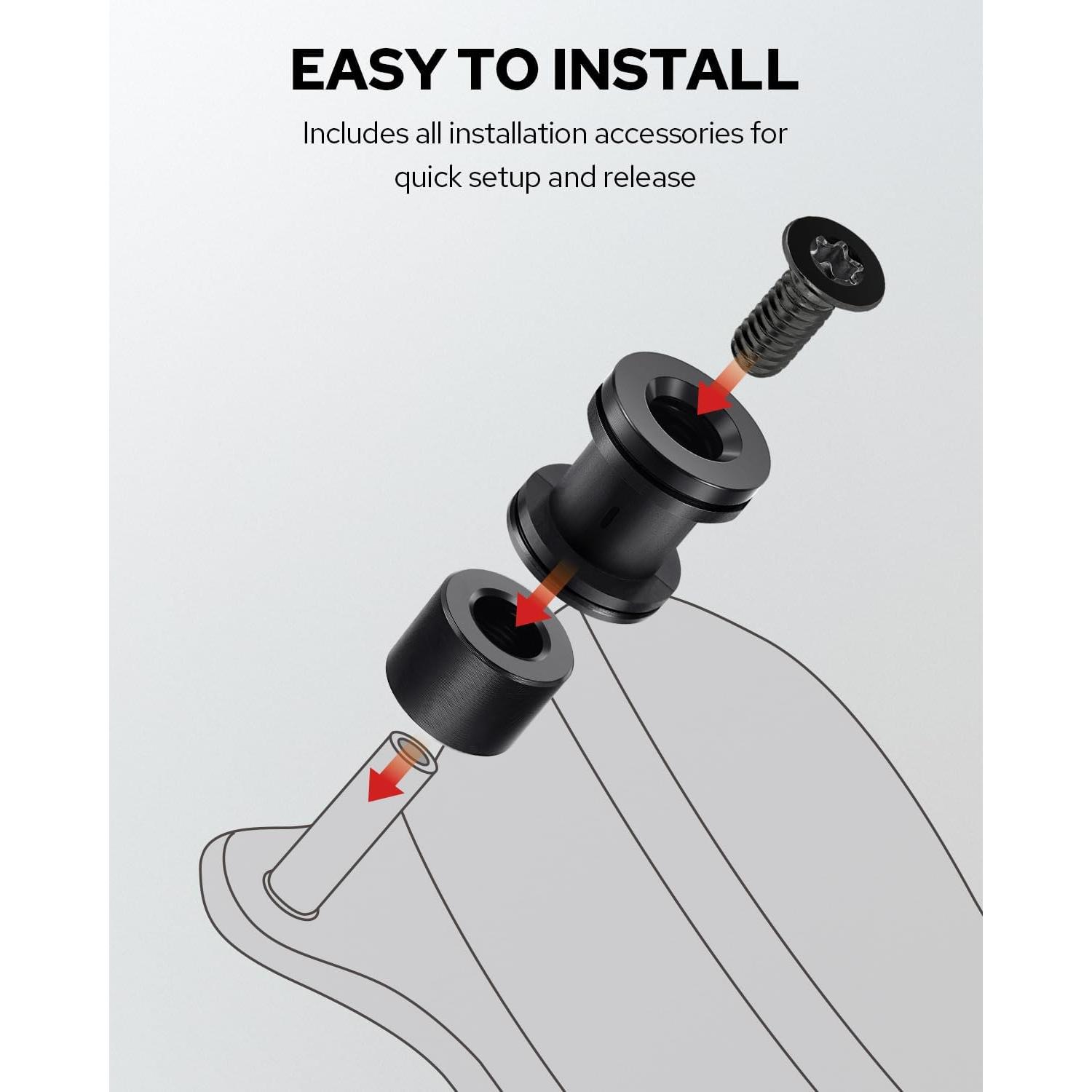 Kit de Hardware de Acoplamiento Benlari para Barra Sissy Negro