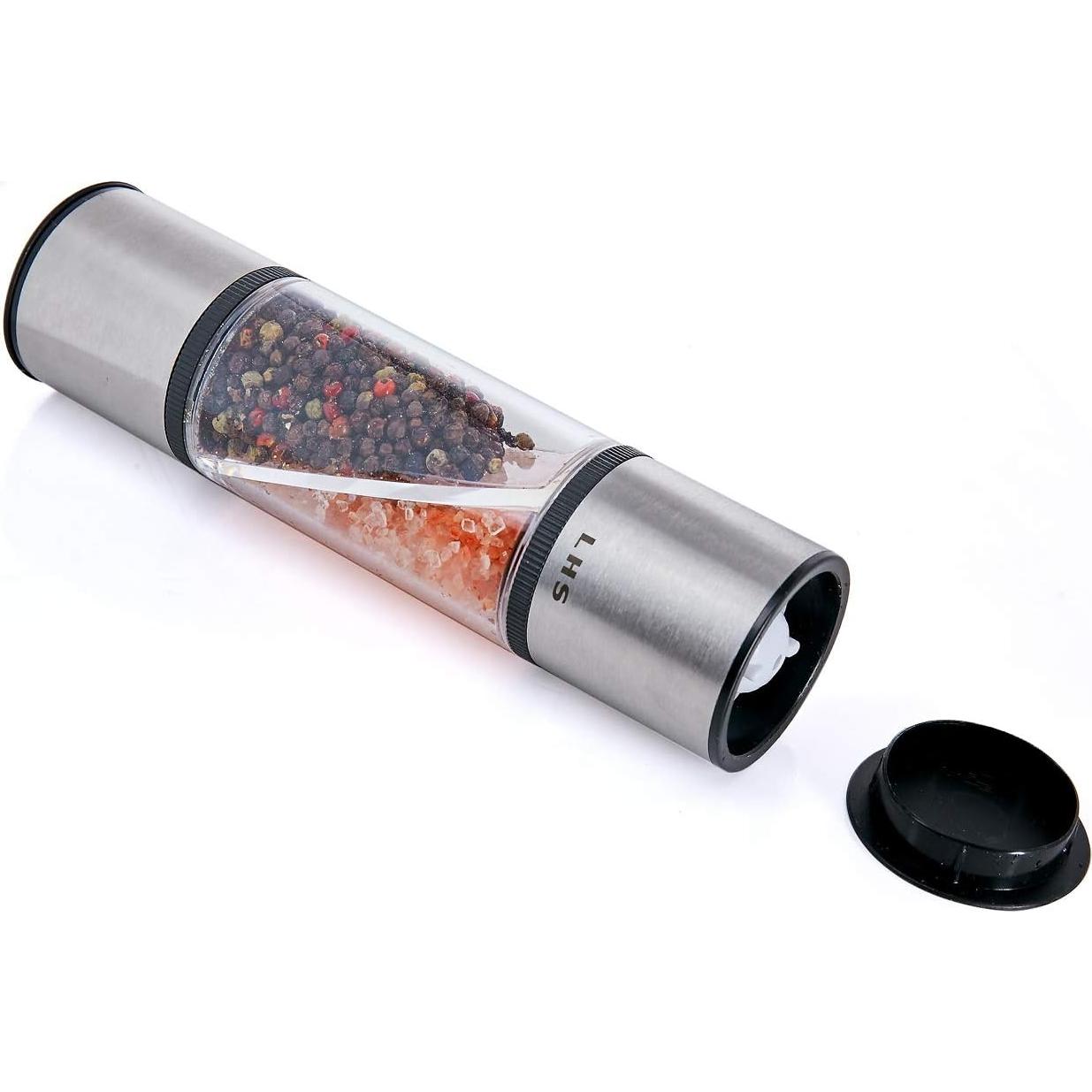 Molinillo 2 en 1 LHS Sal y Pimienta Manual Ajustable Negro