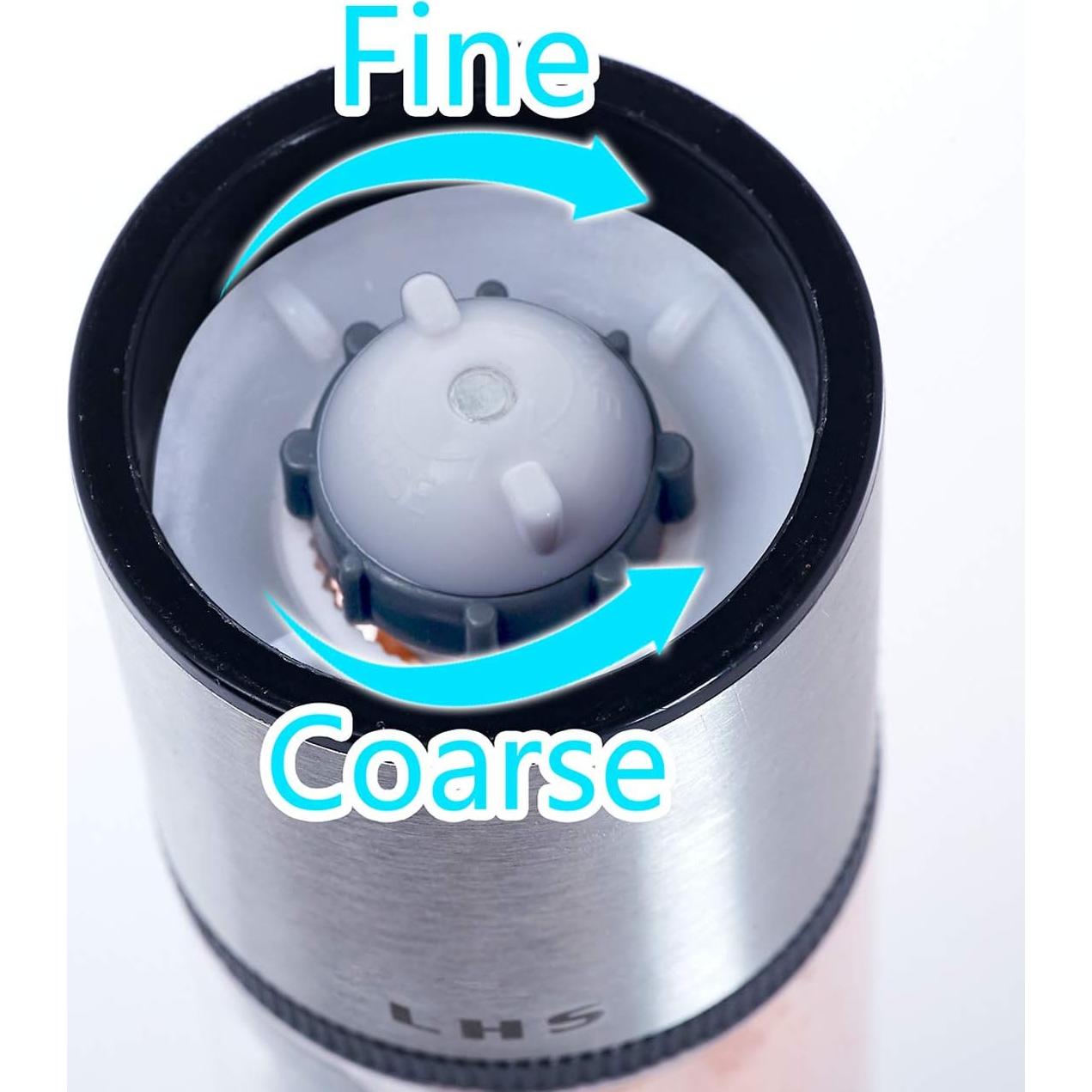 Molinillo 2 en 1 LHS Sal y Pimienta Manual Ajustable Negro