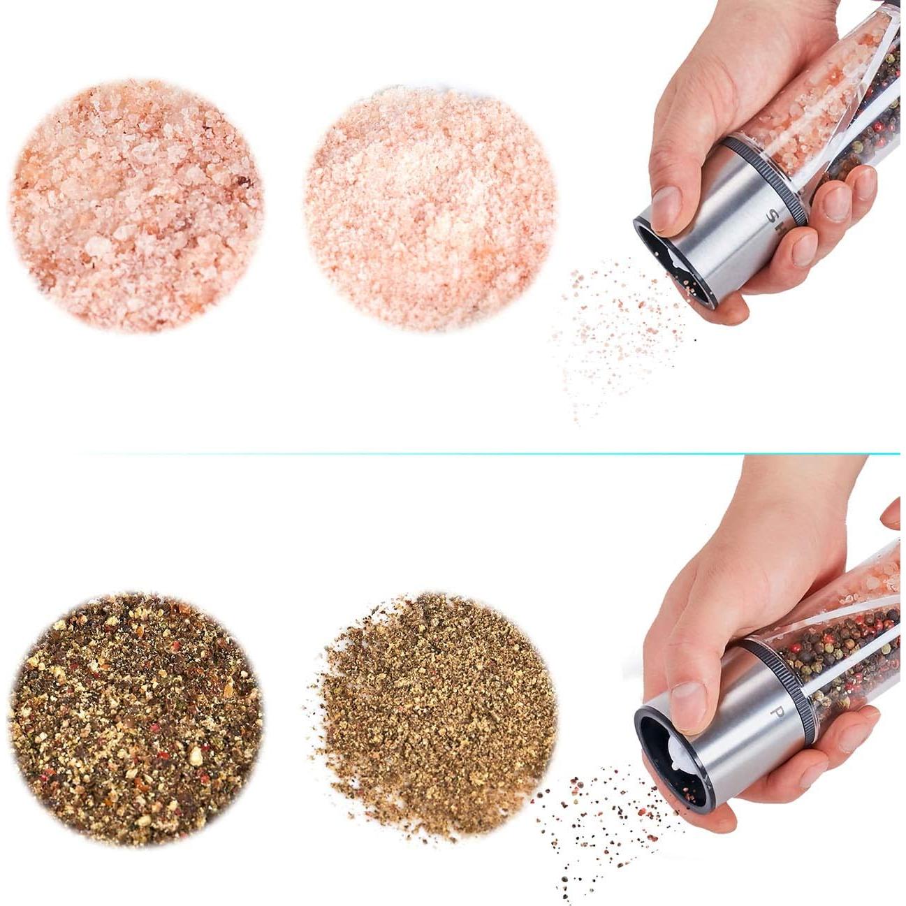 Molinillo 2 en 1 LHS Sal y Pimienta Manual Ajustable Negro