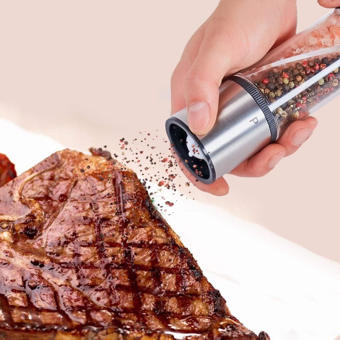 Molinillo 2 en 1 LHS Sal y Pimienta Manual Ajustable Negro