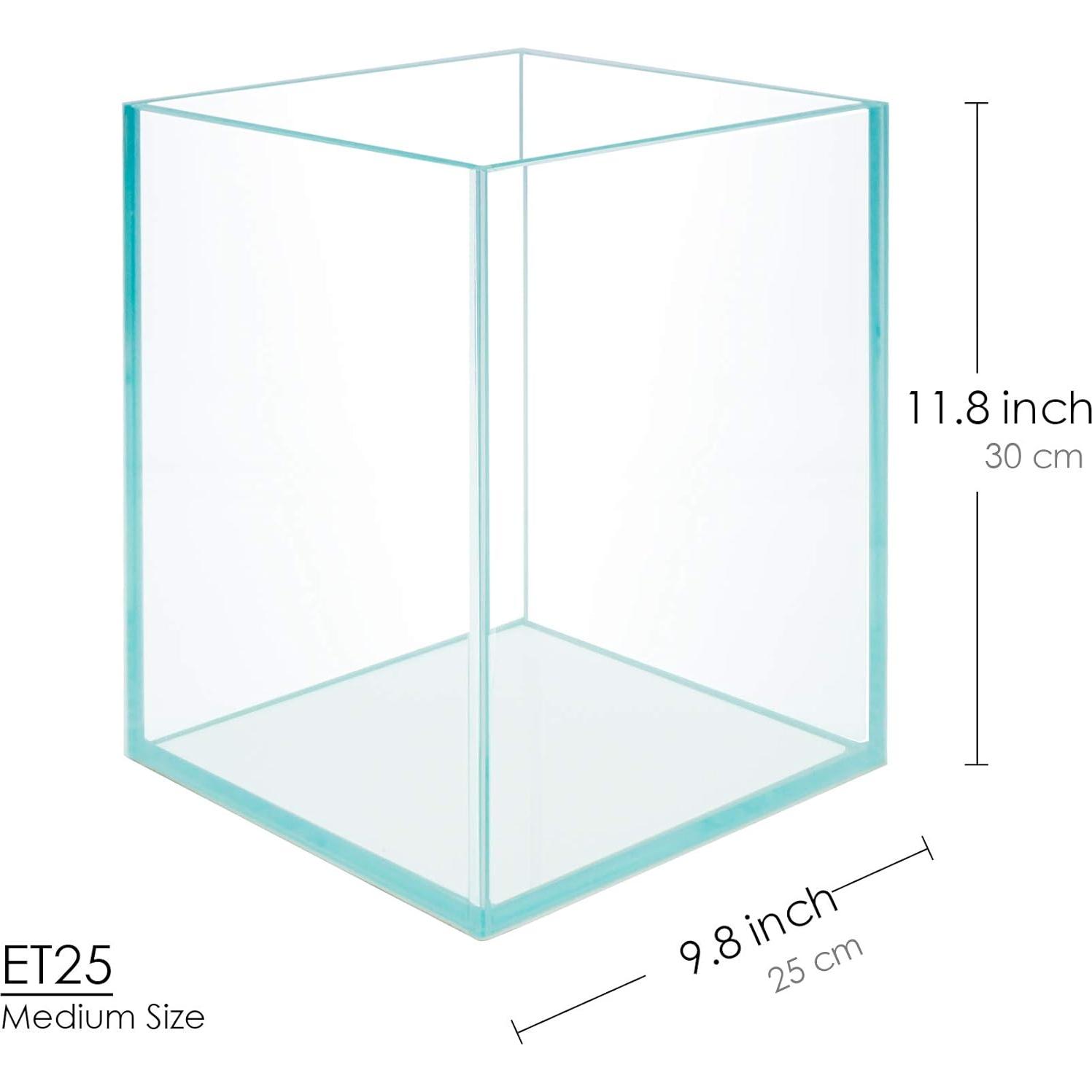 Acuario de vidrio HIRO Aquatics ET25 25x25x30cm sin tapa