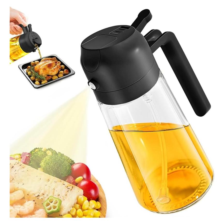 Pulverizador de Aceite de Oliva 2-en-1 Genérico 470 ml Vidrio