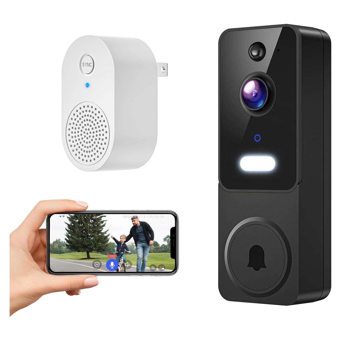 Timbre de Video Inalámbrico MeshSear P80 con Visión Nocturna