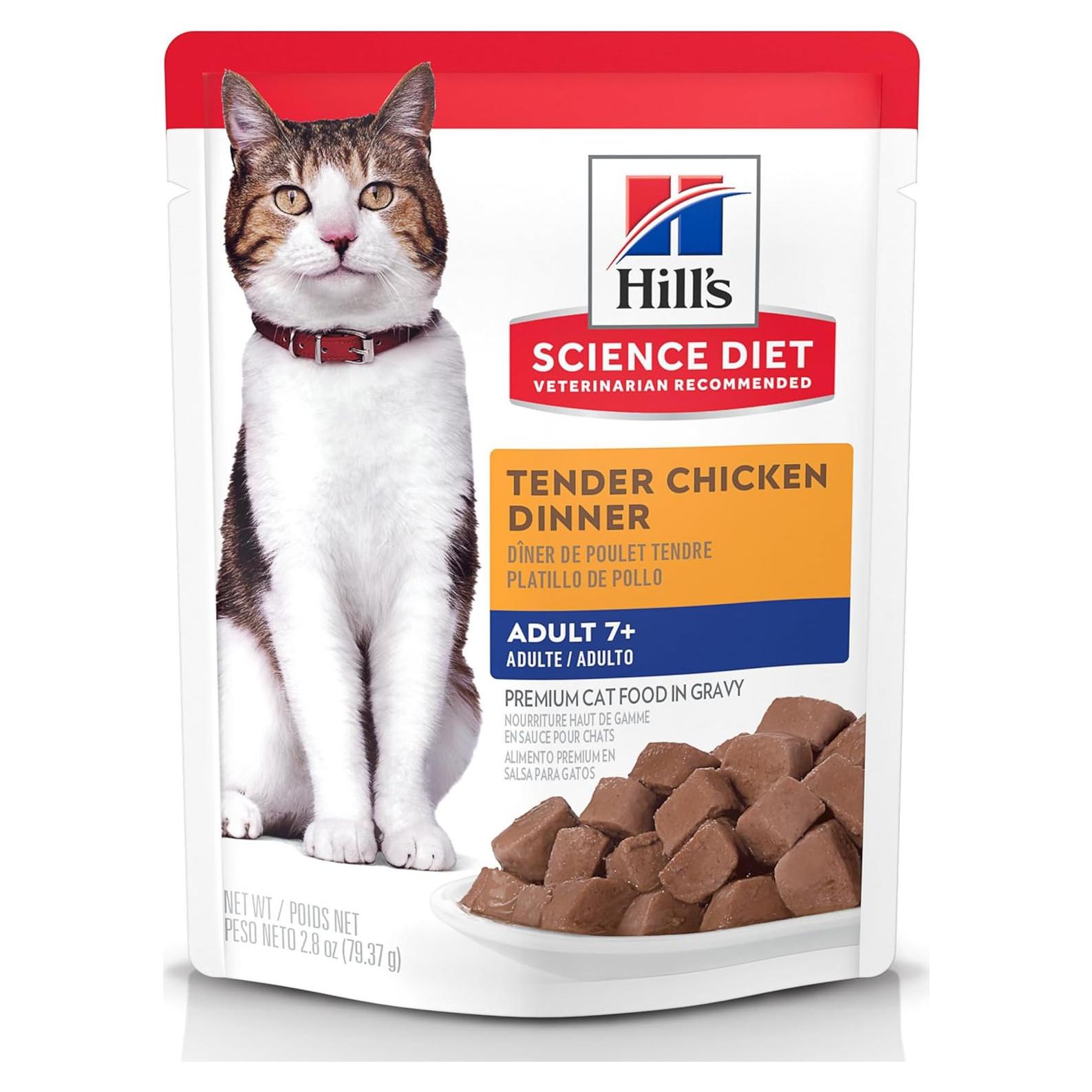 Comida Húmeda para Gatos Adultos Hill's 7+ Estofado de Pollo 79.4g