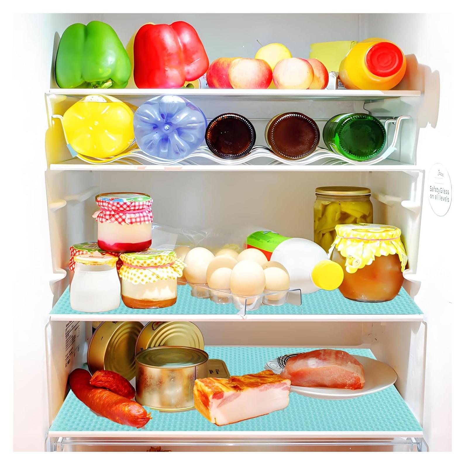 12 Forros de Refrigerador Yucenora Azul 44.9x29.1 cm Antideslizantes