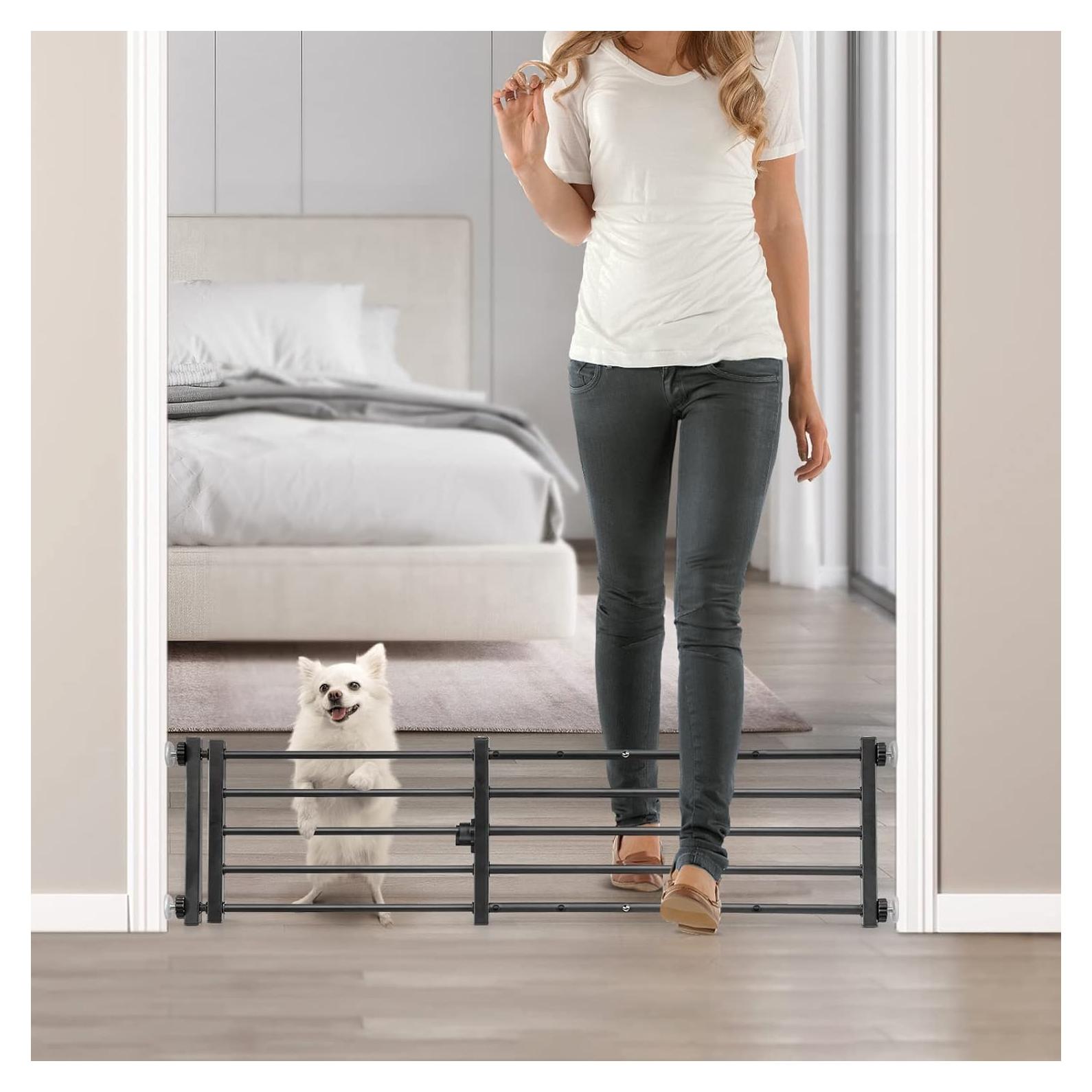 Puerta para Perros Malier 25 cm Alta 66-104 cm Ancha Metal