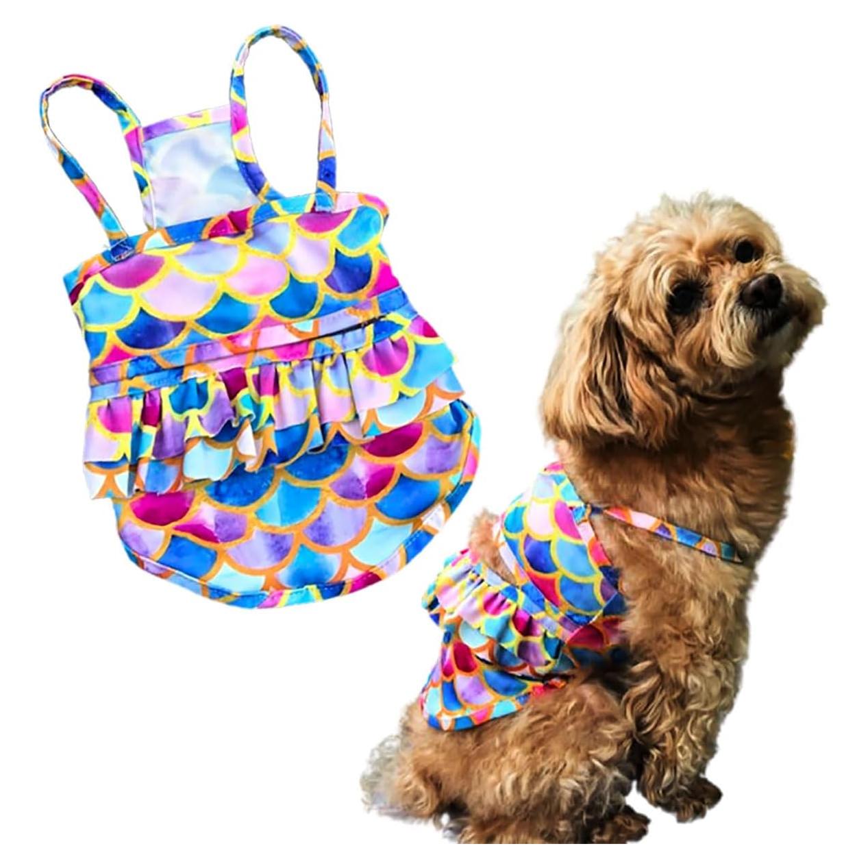 Bikini para Perros IMDOUBLEDOU Sirena Pequeño Extra Ropa Verano