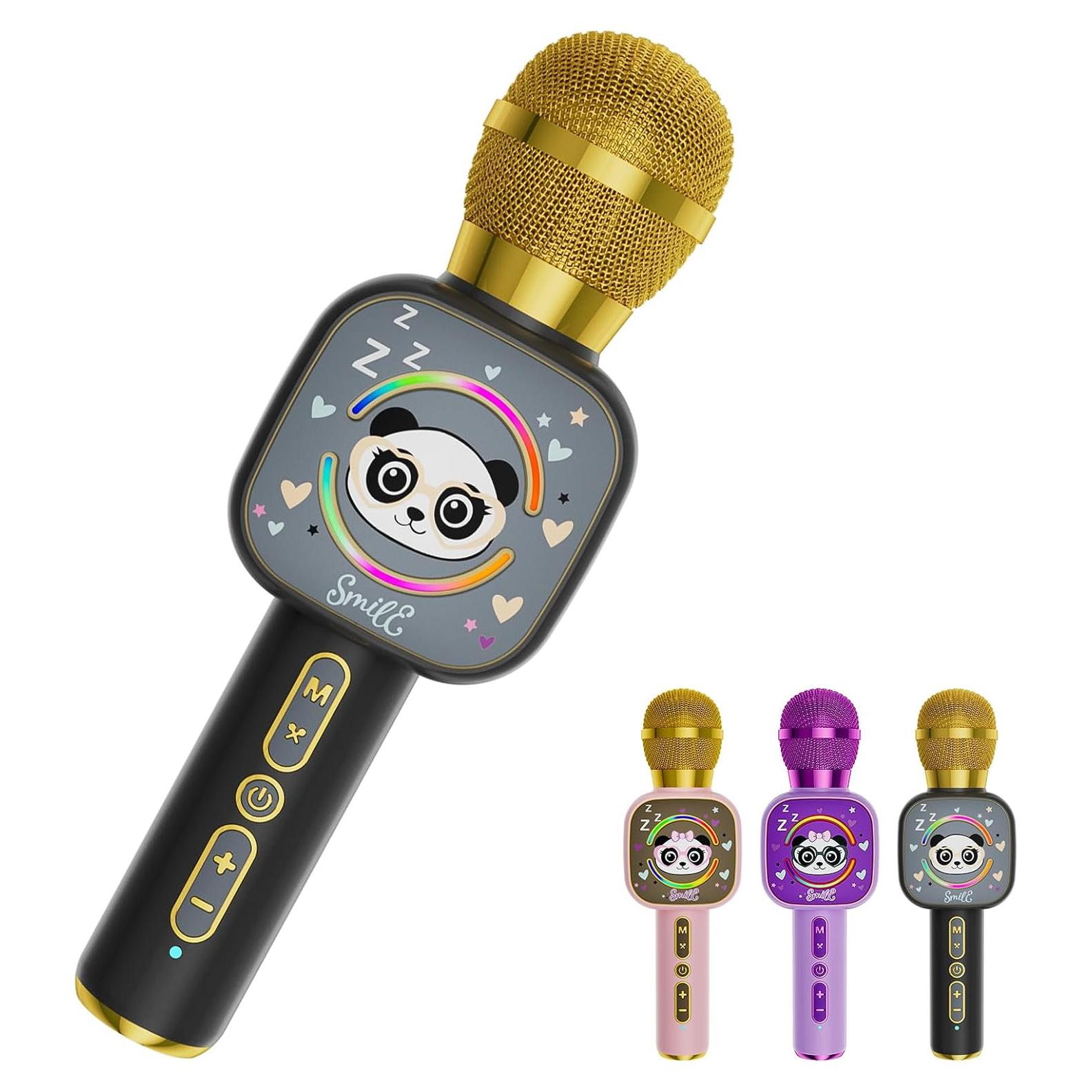 Micrófono Karaoke Bluetooth Qnxoatr X7 para Niños - 5 Modos de Voz