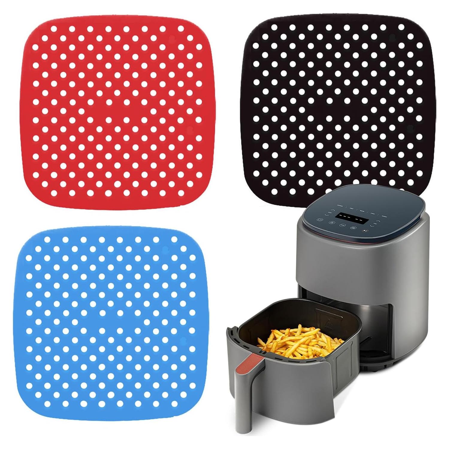 Forros de Silicona Reutilizables XHQHSZ para Freidora de Aire 3 Pcs