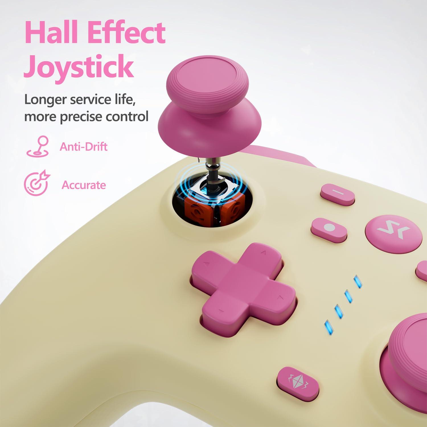 Controlador Inalámbrico CHENGDAO para Switch y PC Amarillo