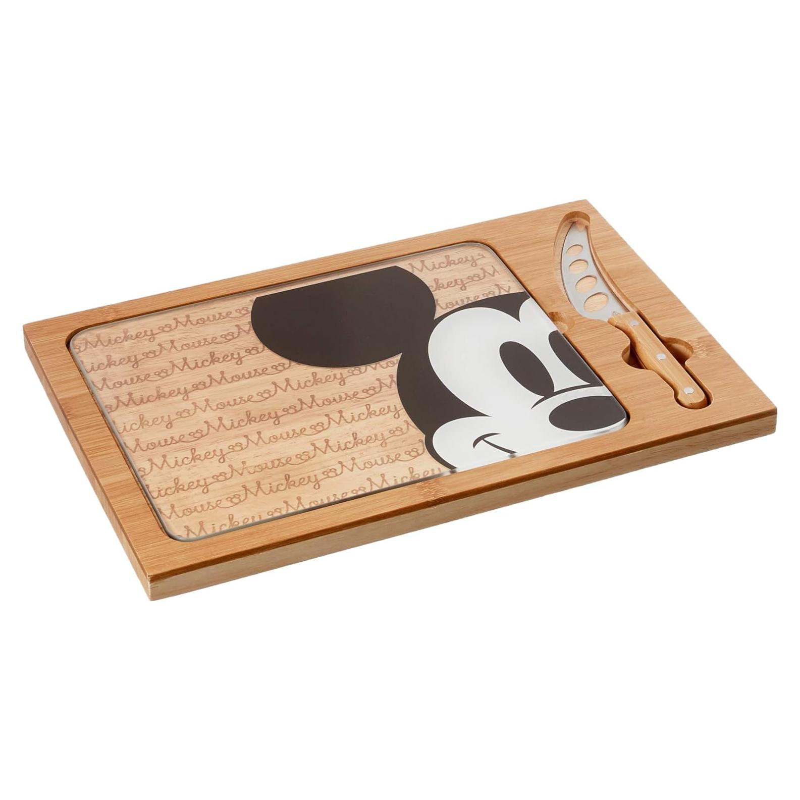 Tabla de Cortar con Tapa de Vidrio Mickey Mouse Picnic Time 38.7x25.4cm