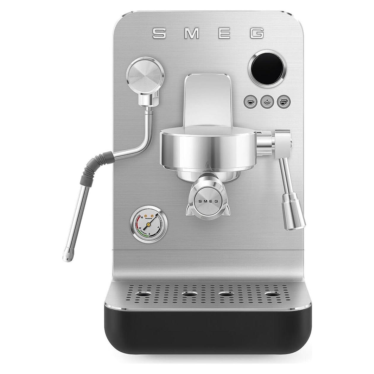 Máquina de Espresso Semi-Pro Smeg EMC02 - 15 Bar, 58mm, Negro