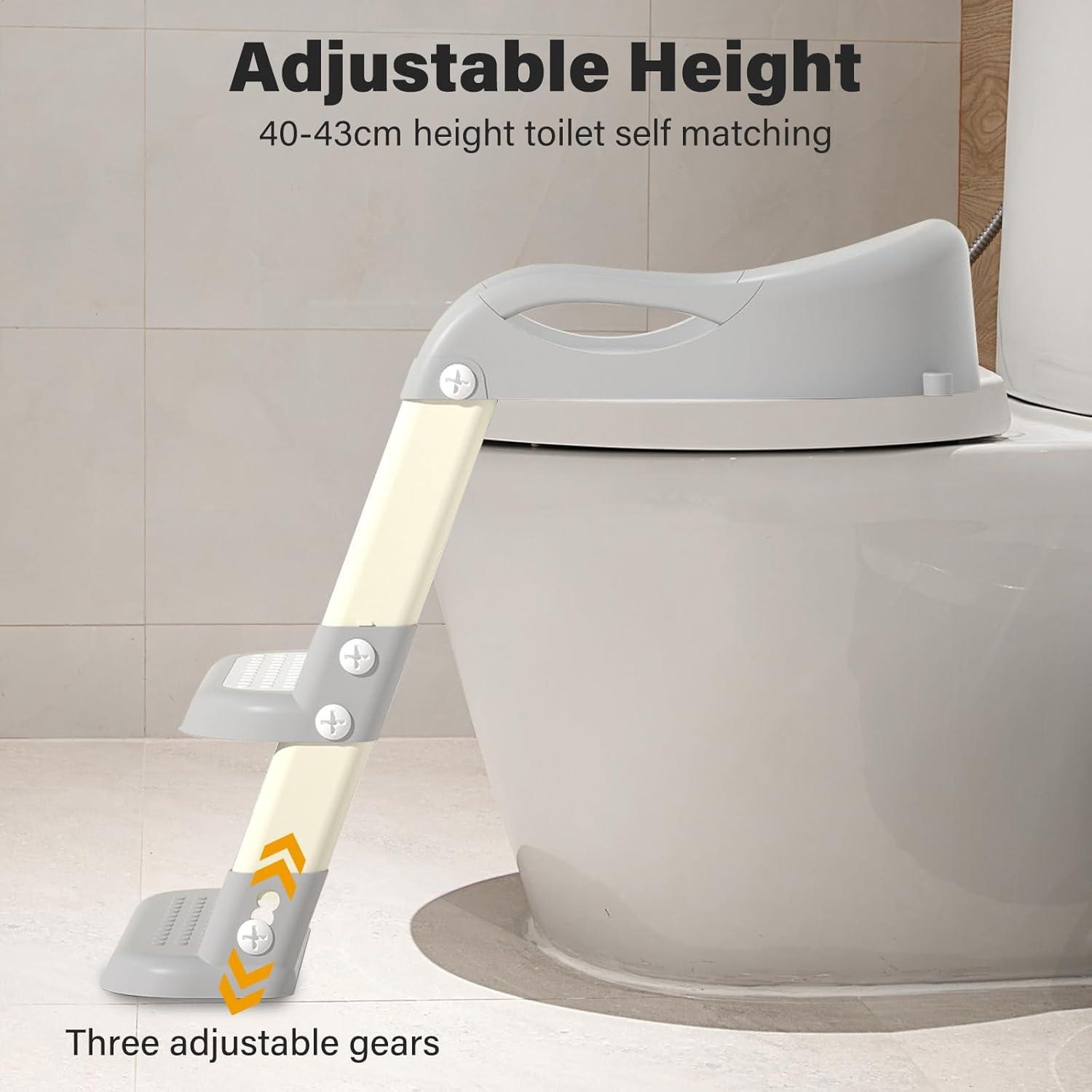 Asiento de Entrenamiento para Baño Kimitimi Gris Plegable Antideslizante