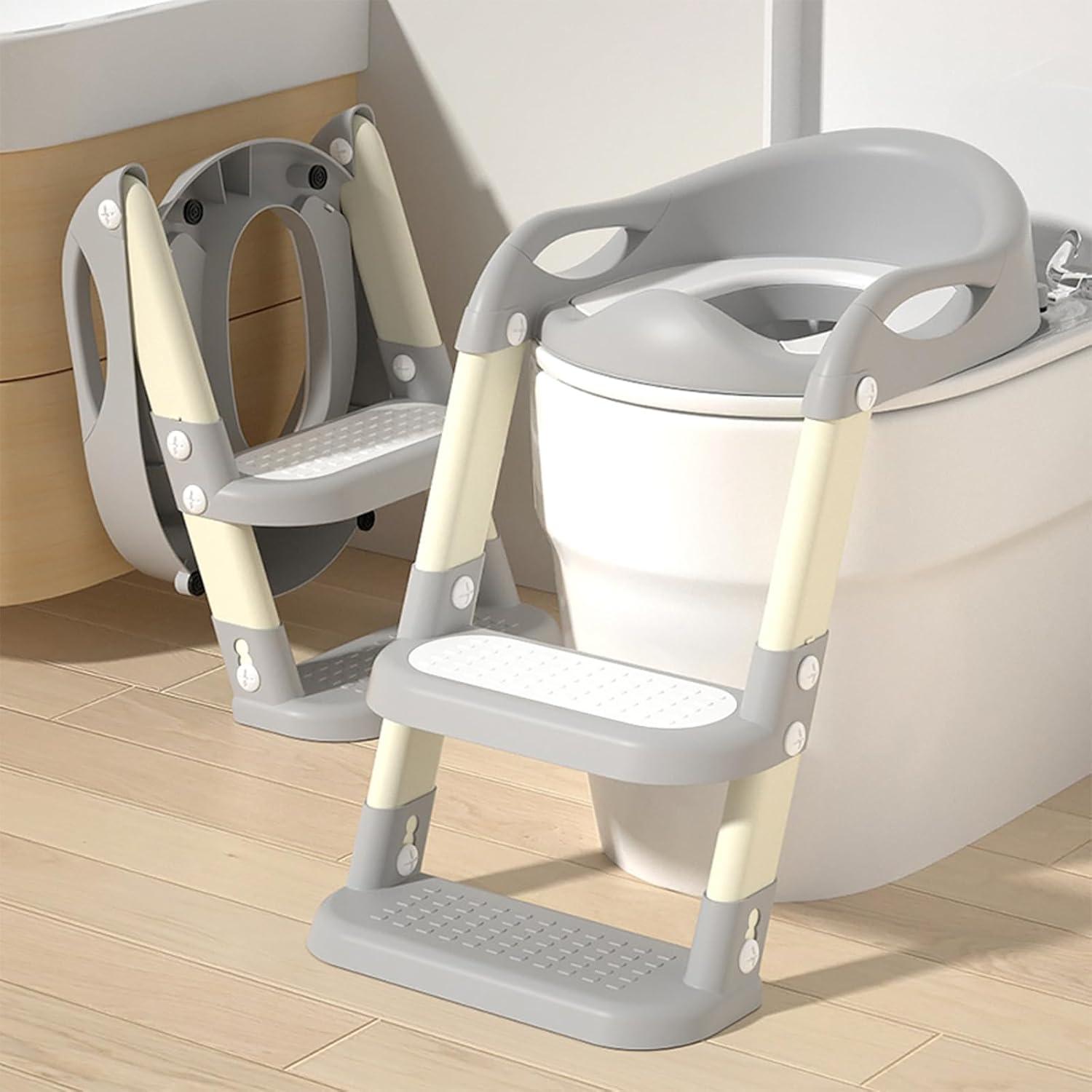 Asiento de Entrenamiento para Baño Kimitimi Gris Plegable Antideslizante