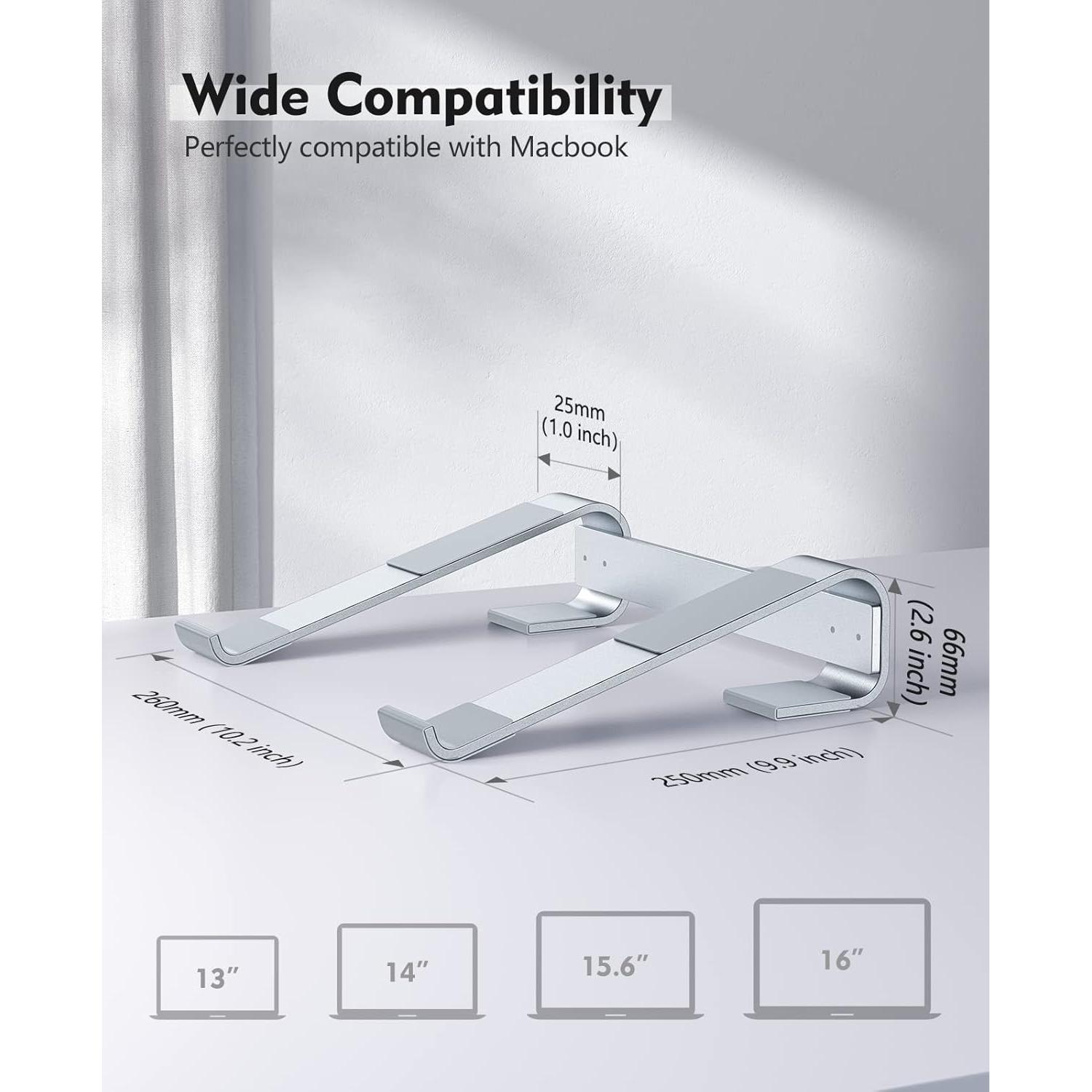 Soporte para Laptop SOQOOL Ergonómico Aluminio 10-15.6"