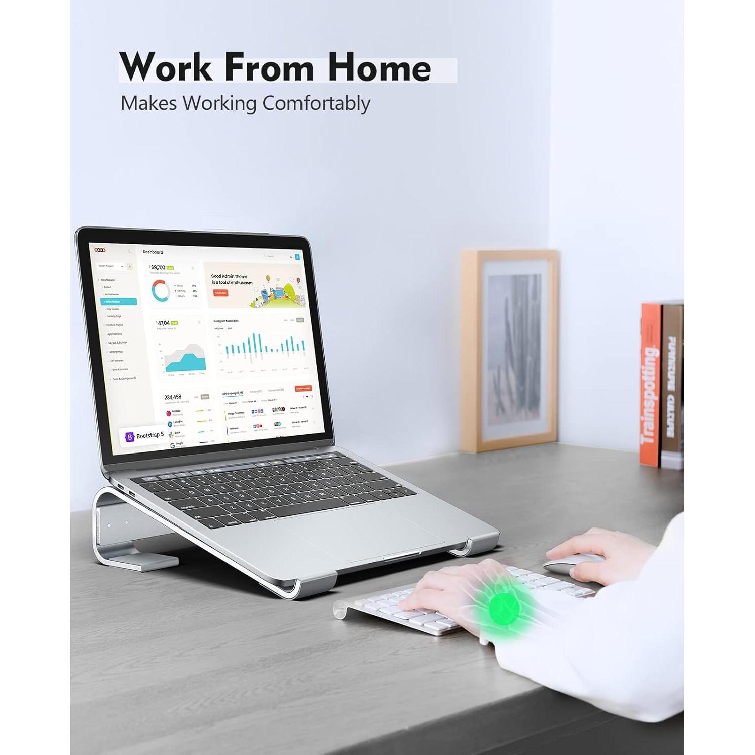 Soporte para Laptop SOQOOL Ergonómico Aluminio 10-15.6"