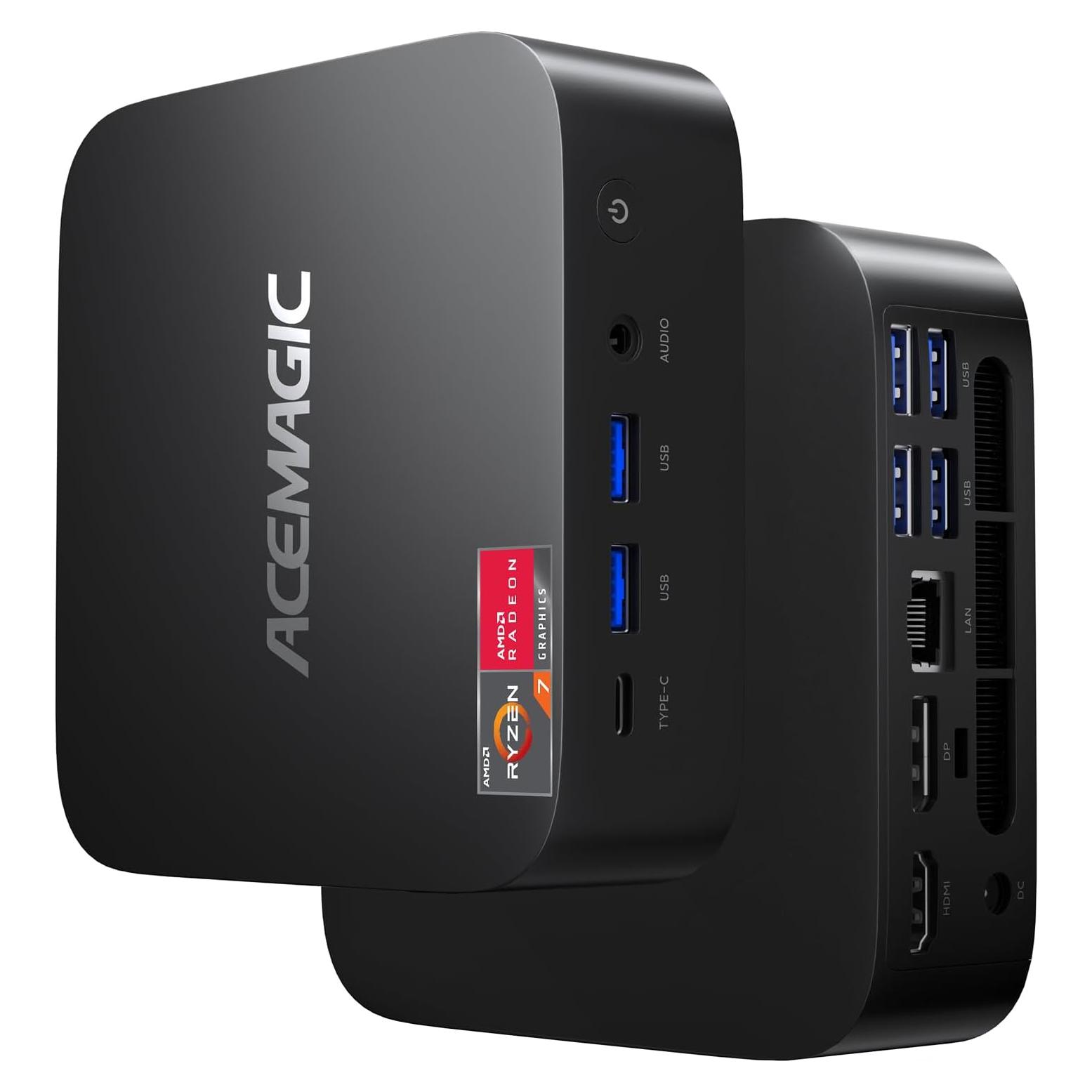 Mini PC ACEMAGICIAN K1, Ryzen 7 5700U, 32GB RAM, 512GB SSD