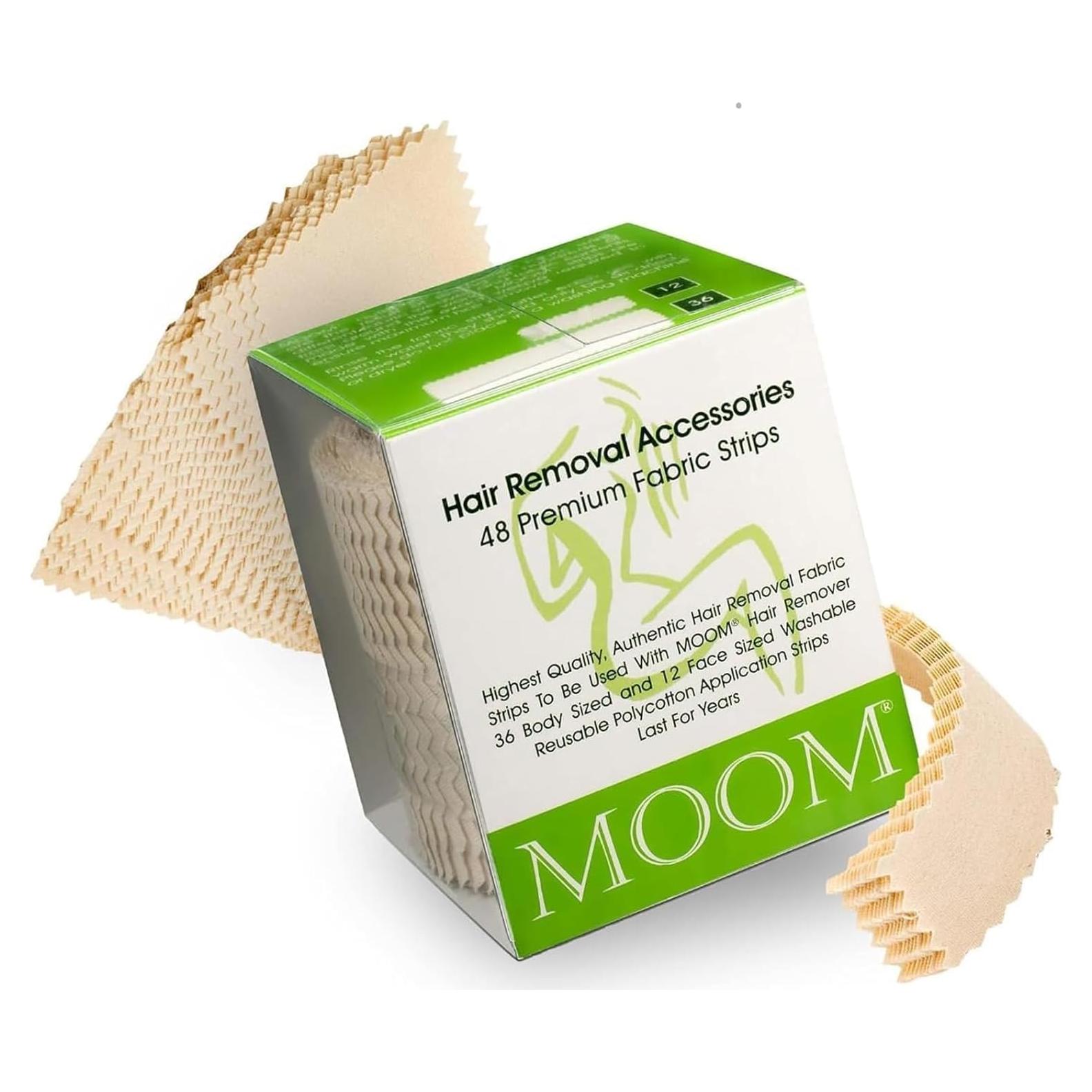 Tiras de Cera Reutilizables MOOM 48 Unidades para Depilación