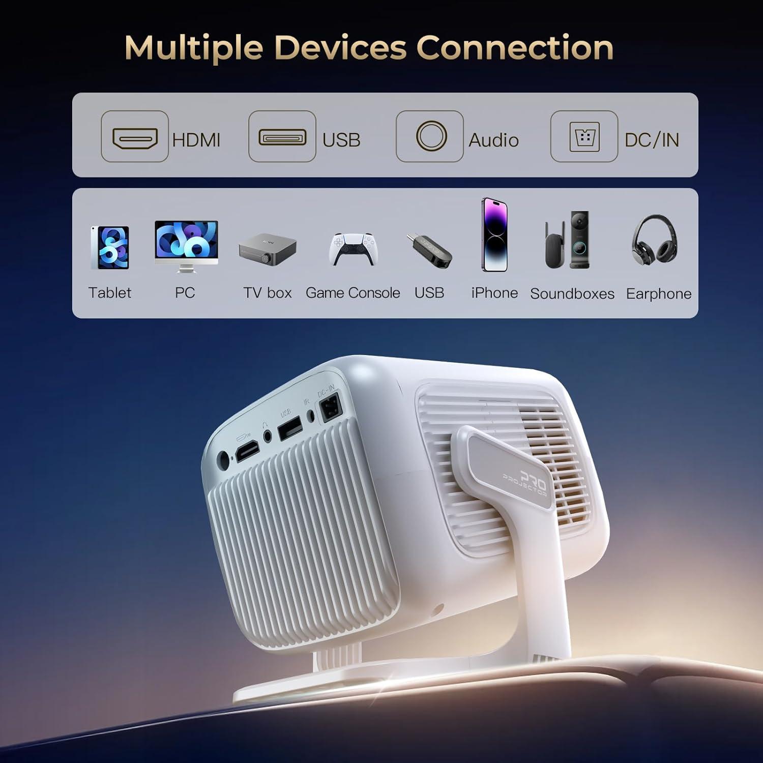 Proyector LYNCAST LumeCube 300 Nativo 1080P Soporte 4K WiFi 6