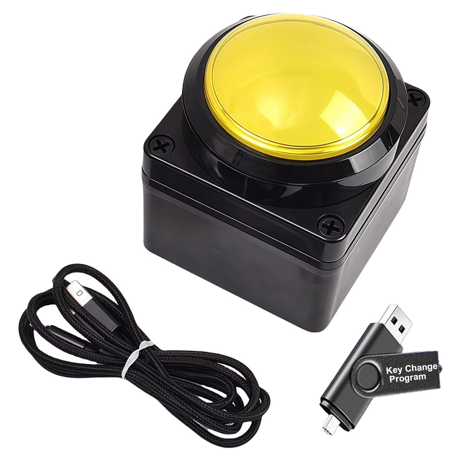 Teclado Macro USB Programable Yoqanr Amarillo 1 Tecla