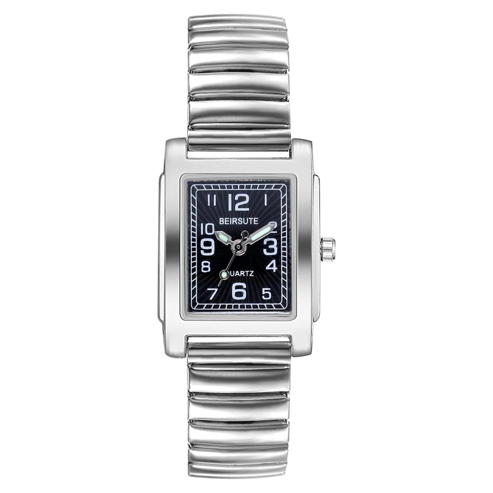 Reloj de Pulsera JewelryWe Cuadrado Plata para Mujeres