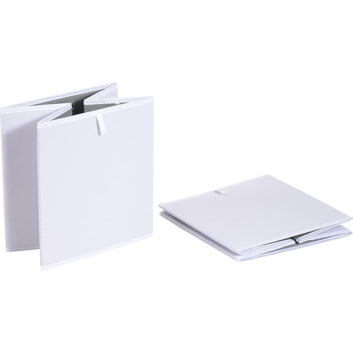 Cajas Organizadoras Plegables Amazon Basics, 6 Unidades, 26.7x26.7x27.9 cm, Blancas