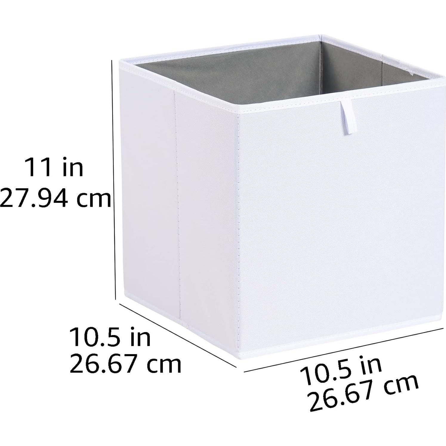 Cajas Organizadoras Plegables Amazon Basics, 6 Unidades, 26.7x26.7x27.9 cm, Blancas