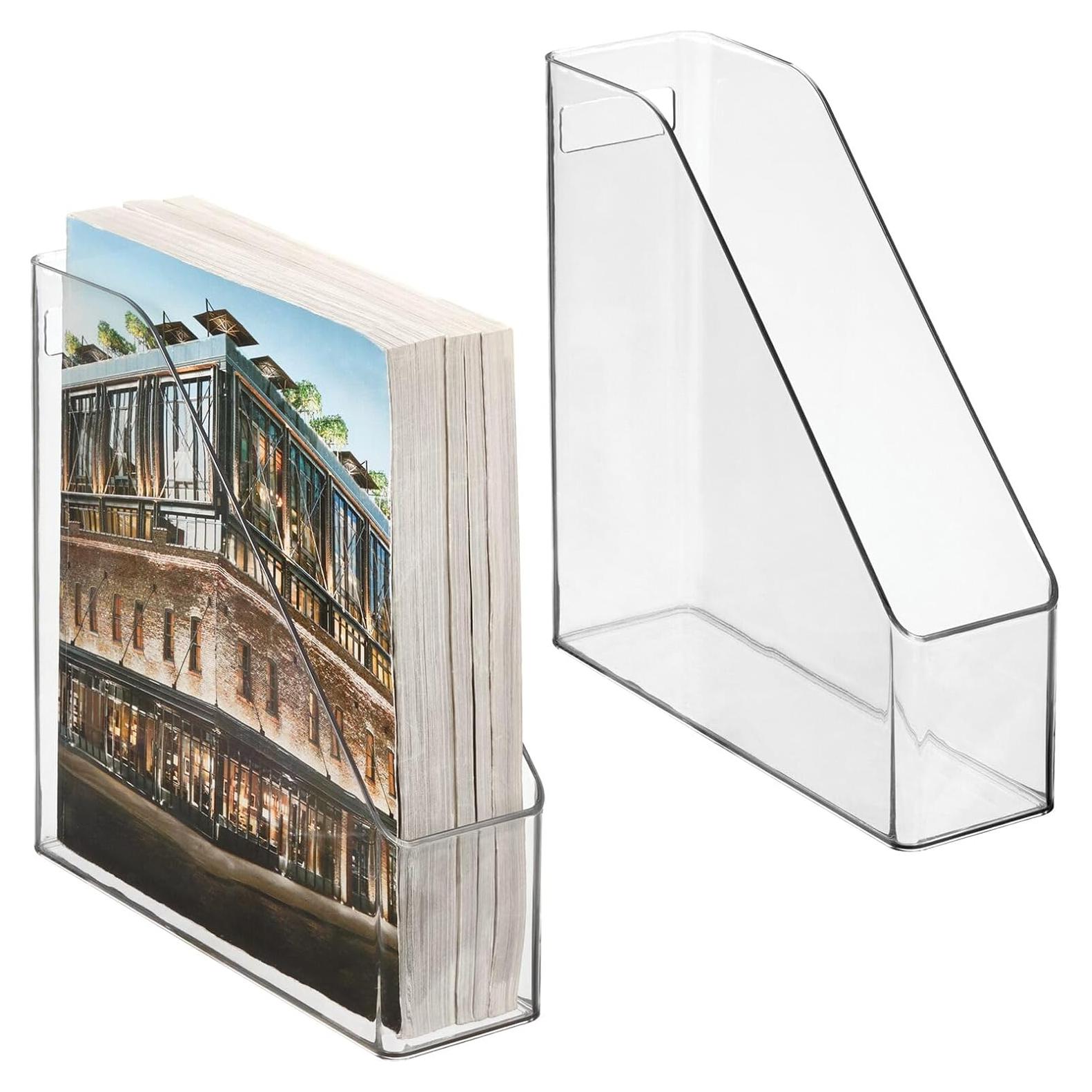 Organizador de Archivos Vertical mDesign 2 Piezas Transparente