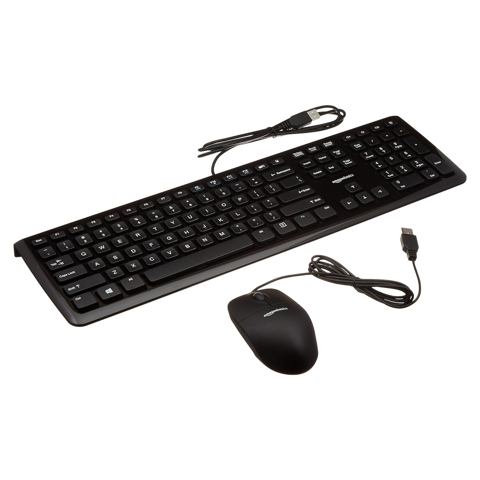 Teclado y Ratón con Cable Amazon Basics Paquete de 10